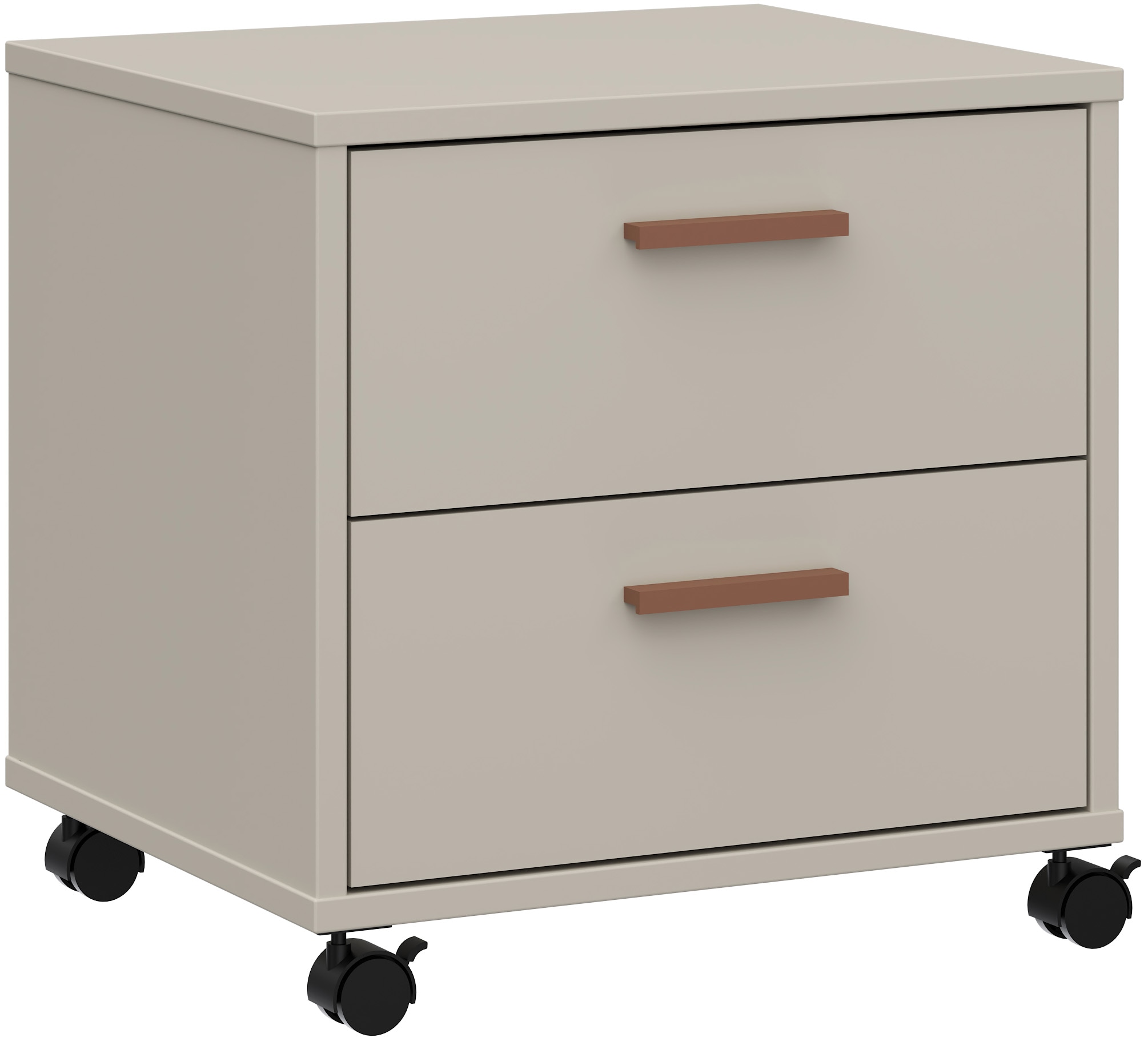 Image of FORTE Nachtkommode "Milles Jugendzimmer" Nako auf Rollen, Schubkästen Vollauszug