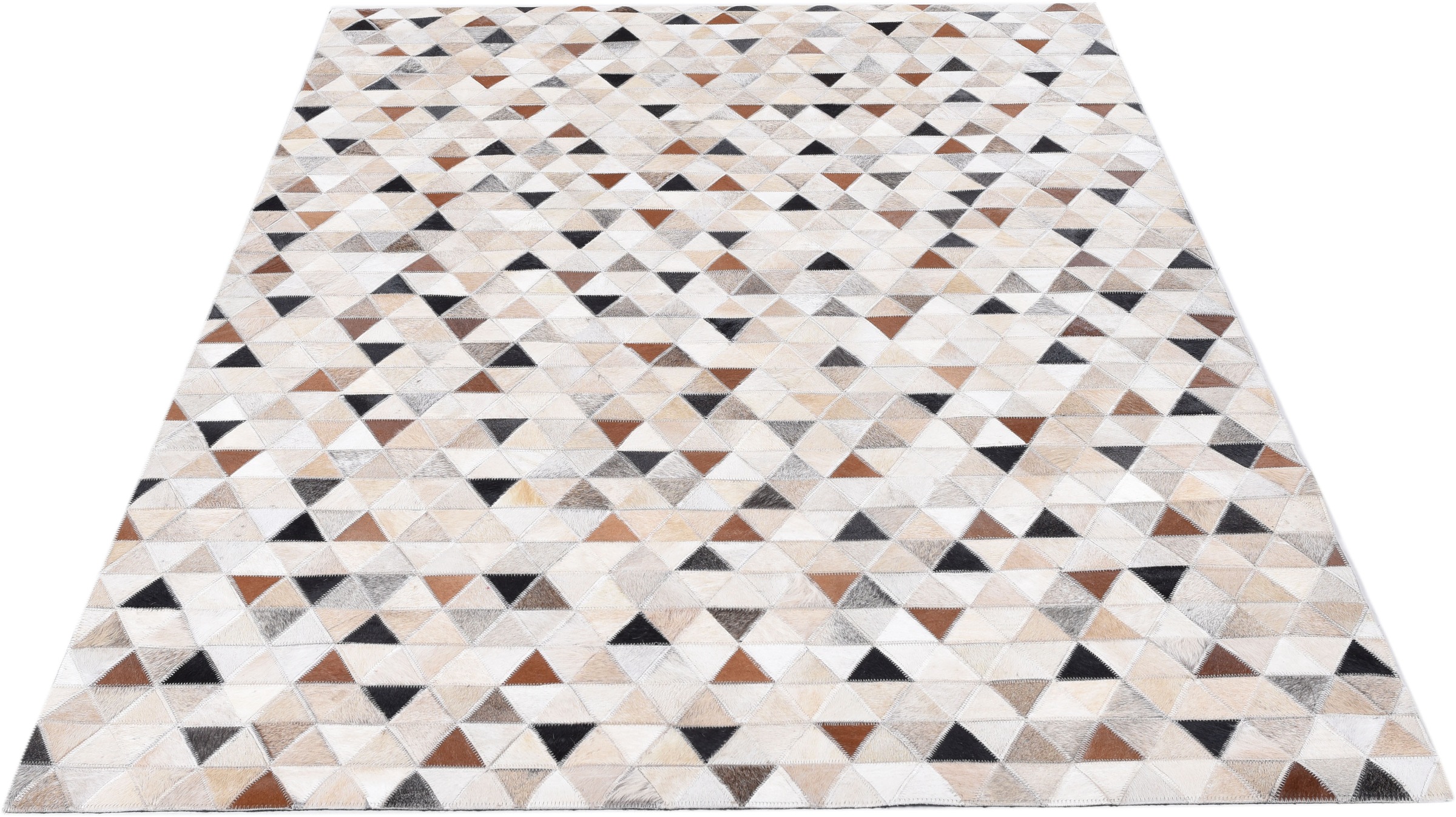 Image of THEKO Fellteppich »Kobe«, rechteckig, 3 mm Höhe, Patchwork, handgenäht, echtes Rinderfell in Naturtönen, ideal im Wohnzimmer & Schlafzimmer bei Ackermann Versand Schweiz