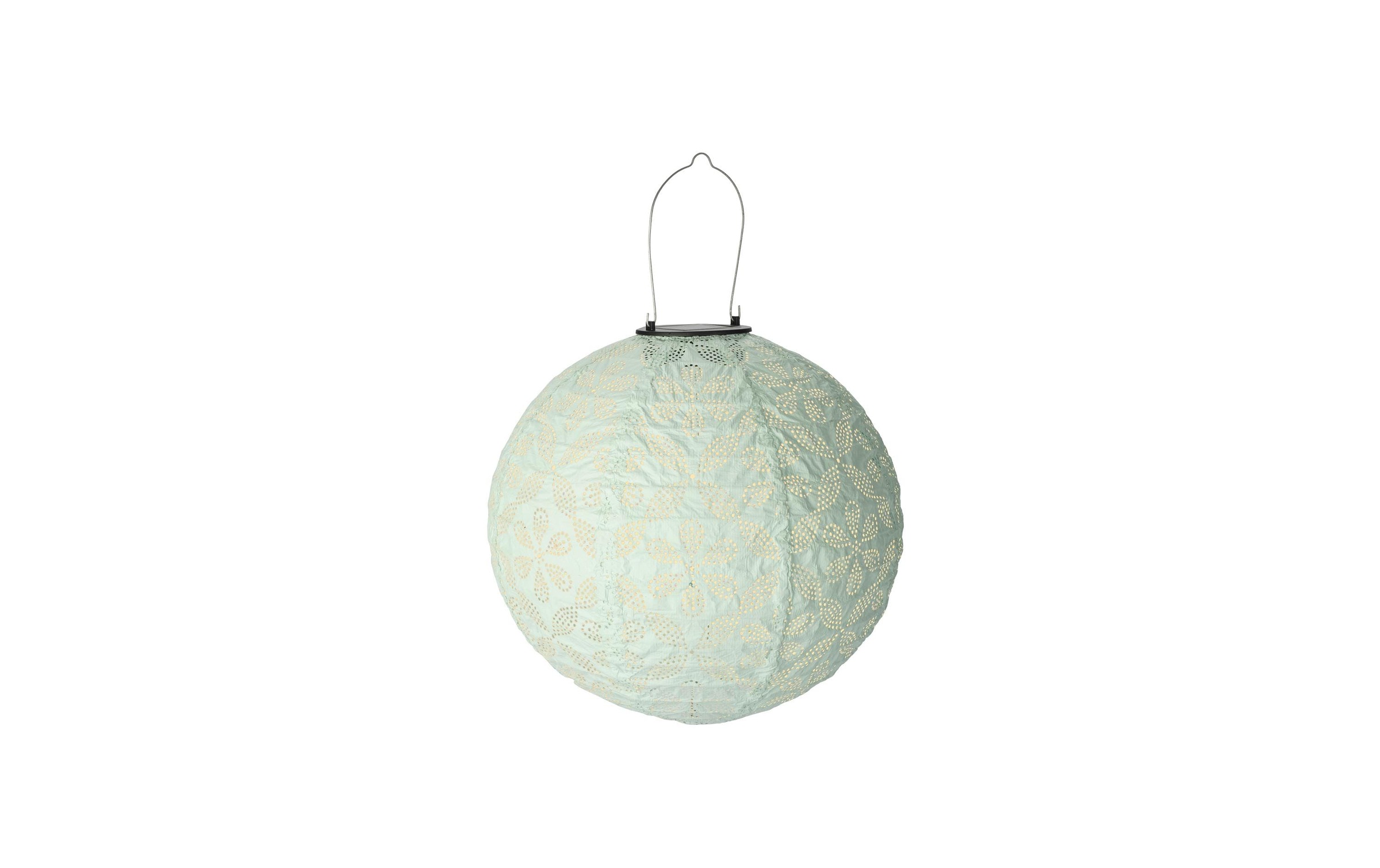 Image of STT LED Gartenleuchte "Solar Lanterne round hellblau" Warmweiss