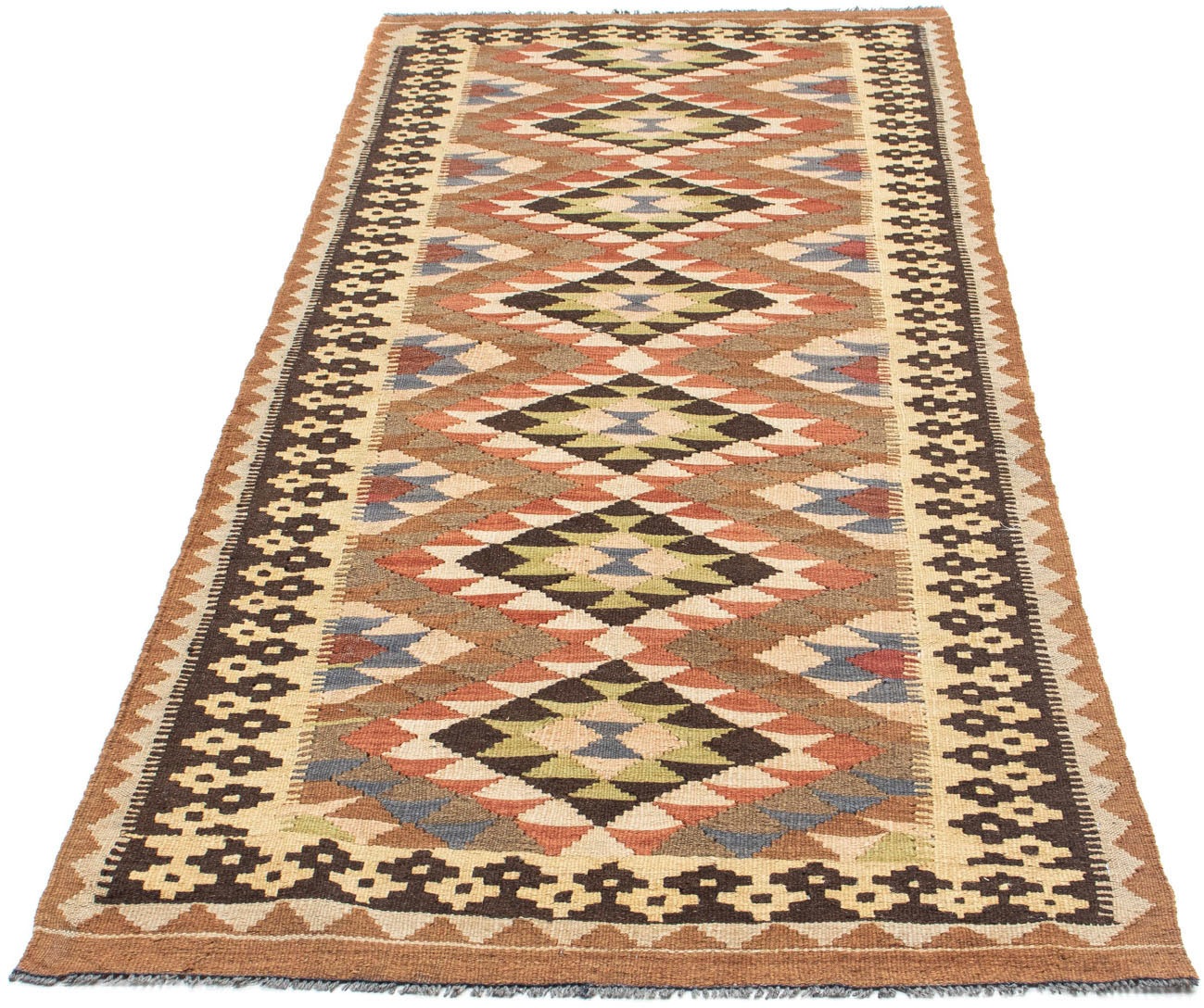 Image of morgenland Läufer »Kelim Medaillon Marrone chiaro 207 x 85 cm«, rechteckig, 0,4 mm Höhe, OrientOptik bei Ackermann Versand Schweiz