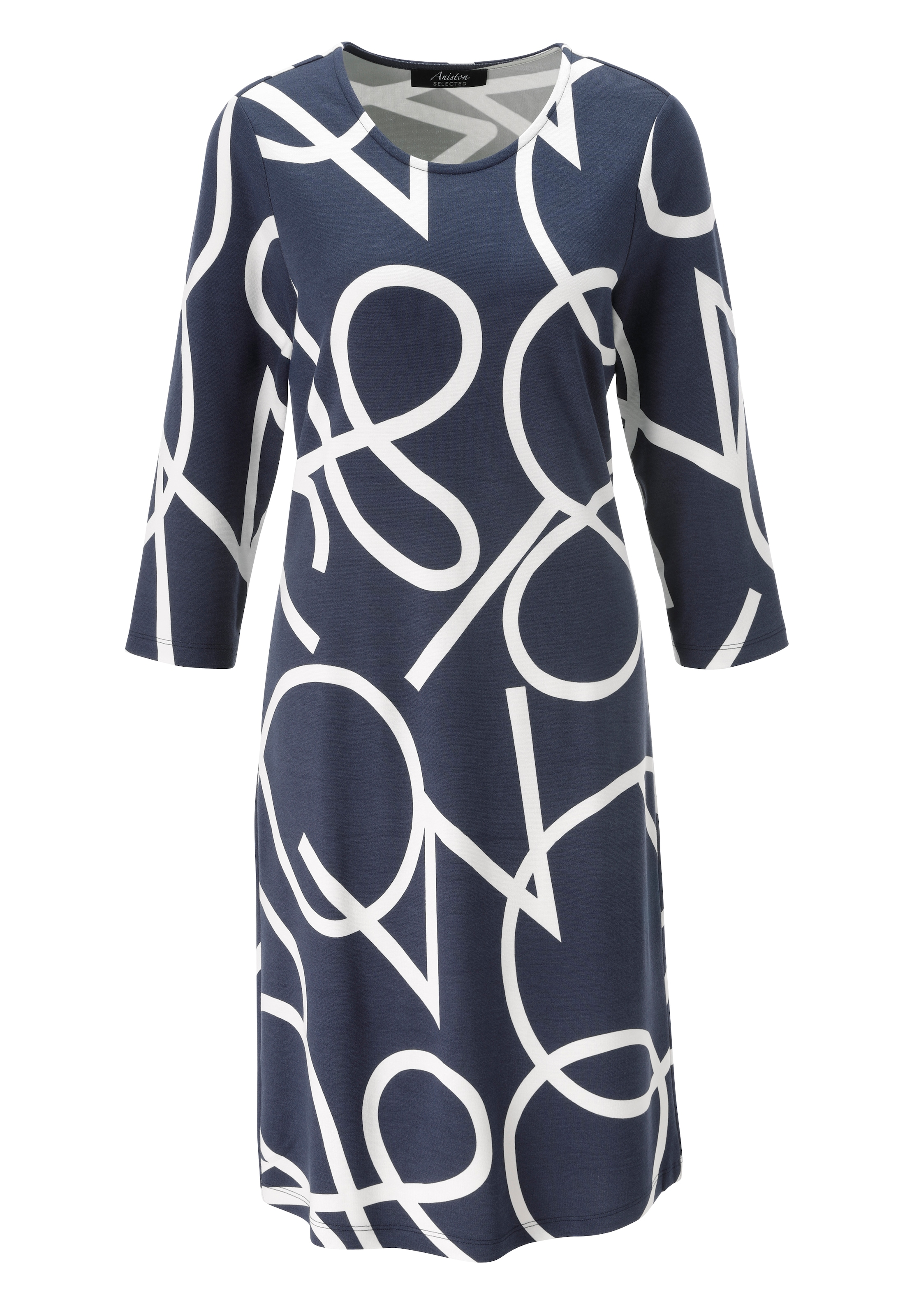 Image of Aniston SELECTED Jerseykleid mit stilvollem Allover-Muster