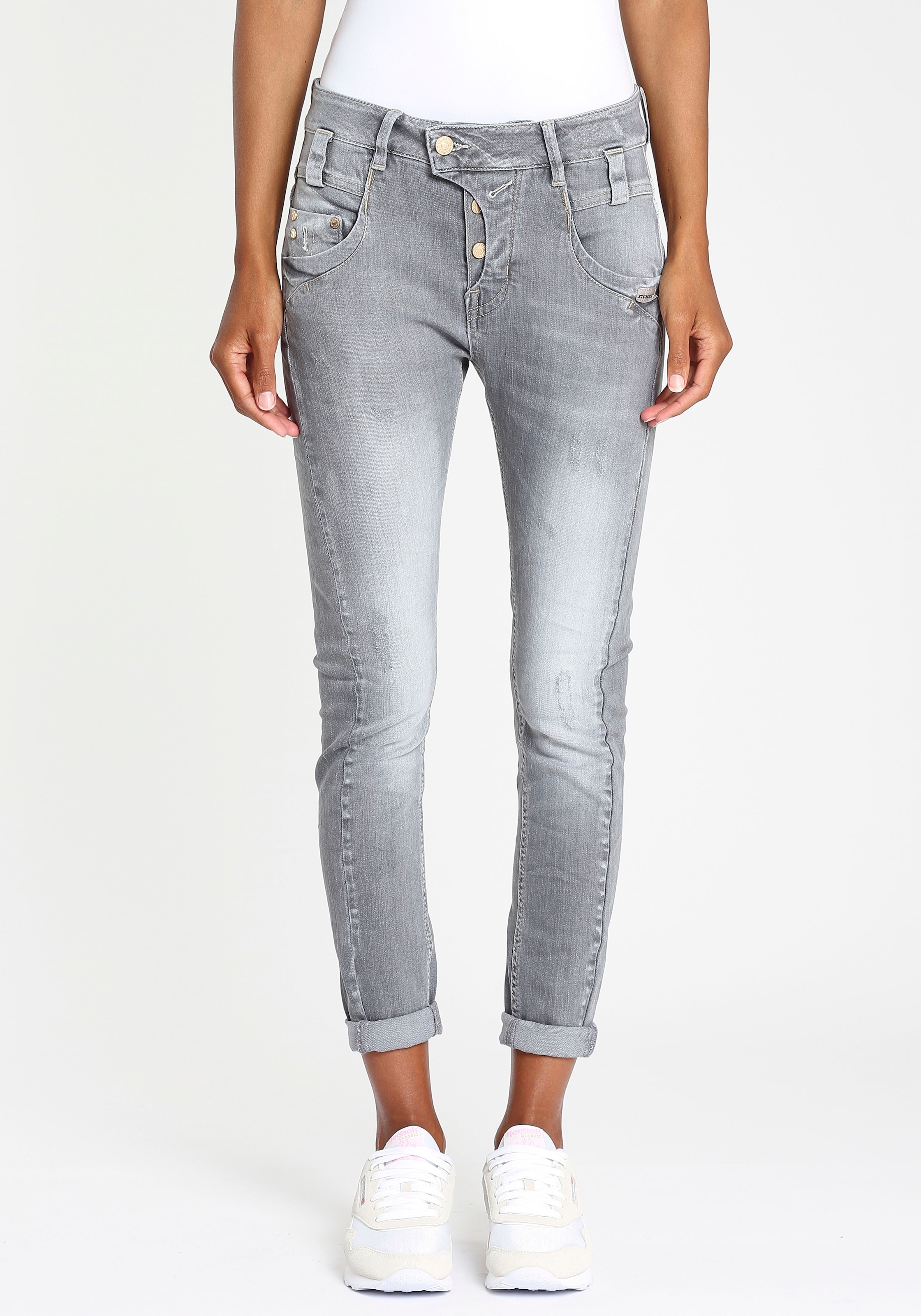 Image of GANG Slim-fit-Jeans »MARGE«, mit typischer halb verdeckter Knopfleiste bei Ackermann Versand Schweiz