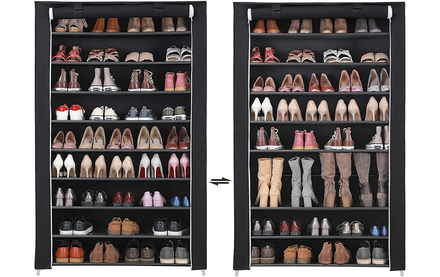 SONGMICS Schuhschrank »100 x 28 x 162 cm, Schwarz«