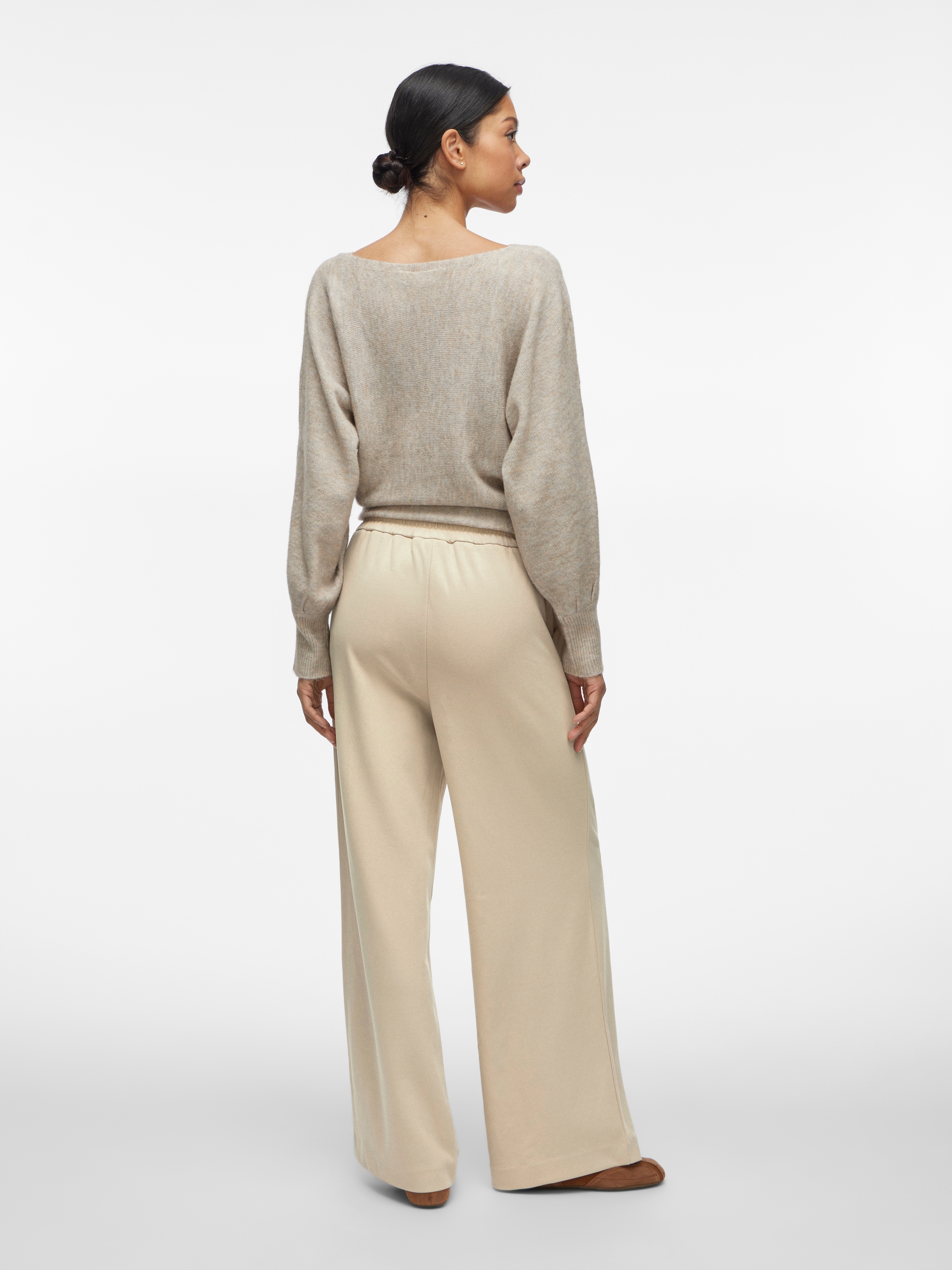 Vila Pantalon à enfiler »VICLUA HW WIDE PANTS-NOOS«  mélange de matériaux