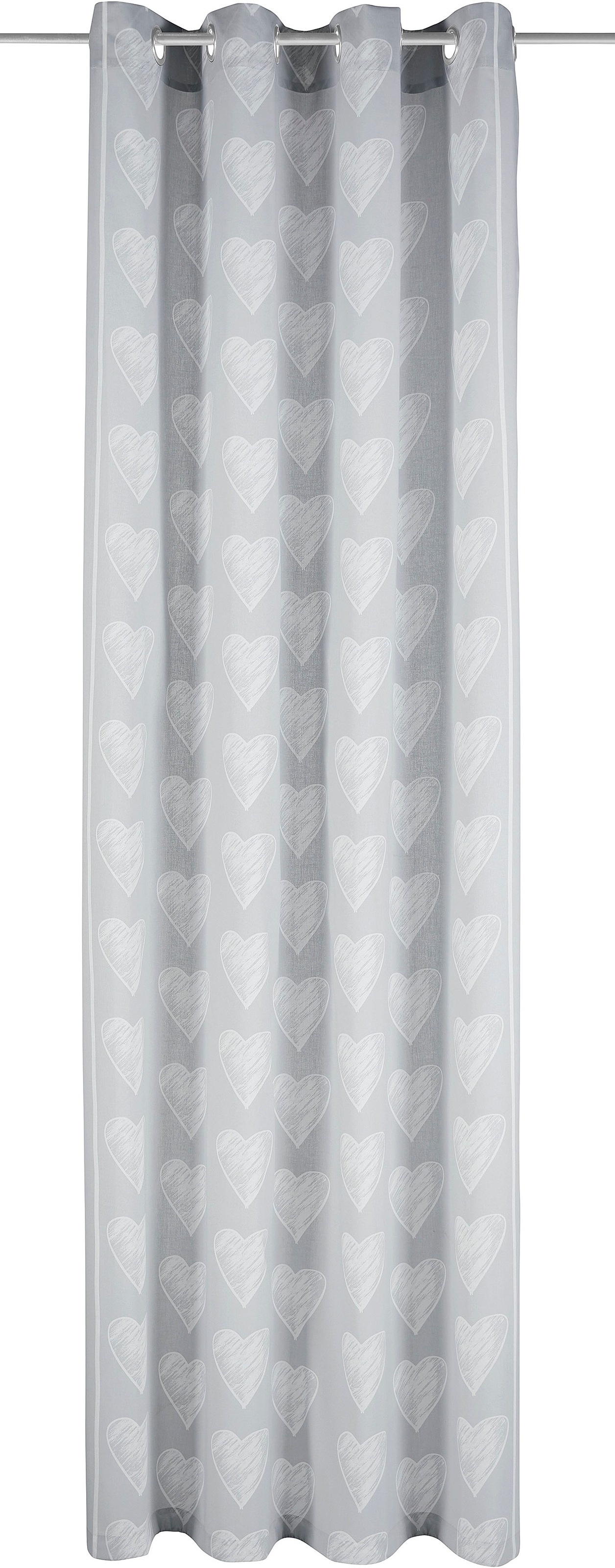 Image of Lüttenhütt Gardine »Love«, (1 St.), nachhaltige Kindergardine, halbtransparent, bedruckt, verschiedene Grössen bei Ackermann Versand Schweiz