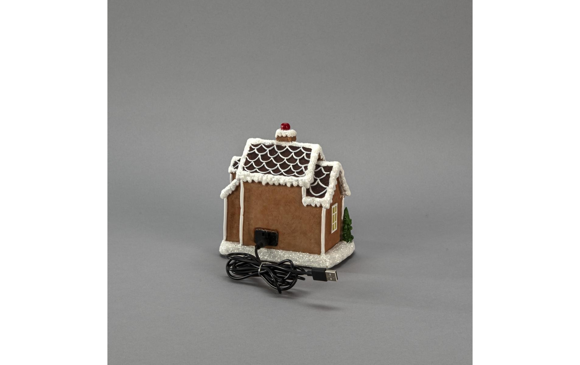 KONSTSMIDE LED Laterne »LED Mini Lebkuchenhaus mit Musik 12 cm x 16 cm« Warmweiss LED Mini-Lebkuchenhaus mit Musik 12 cm x 16 cm