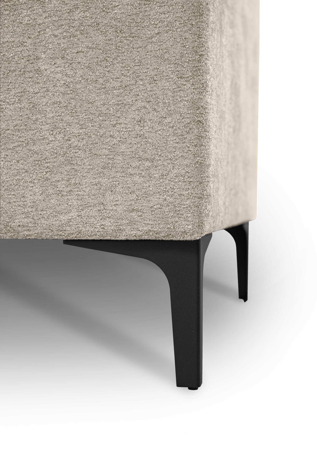 Home affaire Wohnlandschaft »OLAND Bouclé U-Form, XXL, B: 345 cm, Skandi-Design« U-Form, 345 cm, Wellenunterfederung, Skandi-Design, Metallfüsse