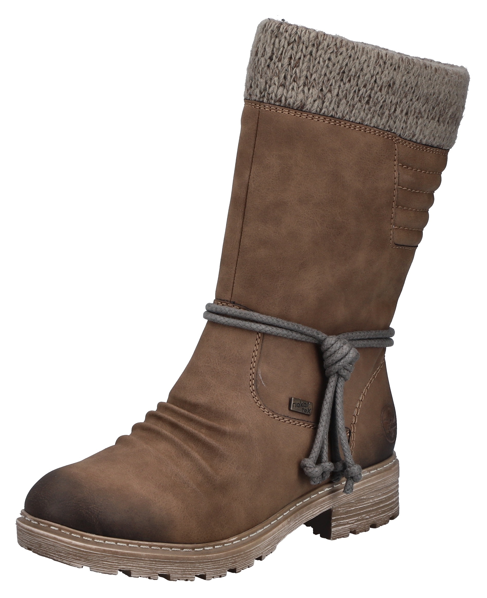 Rieker Bottes d'hiver  bottes d’hiver, talon bloc, membrane TEX, bord tricoté