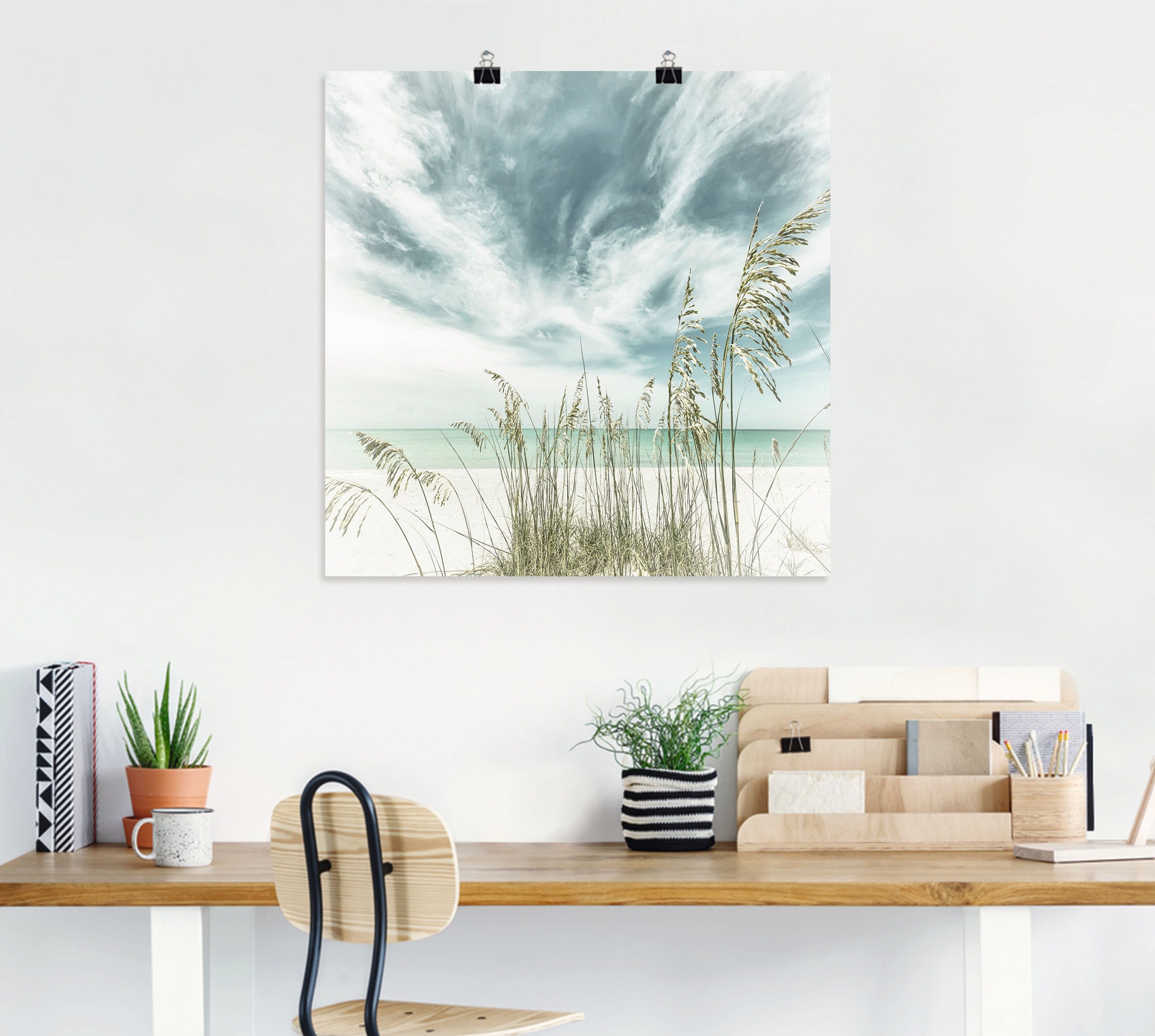 Artland Wandbild »Allein am Strand« Strandbilder 1 Stk. tlg. als Leinwandbild, Poster in verschied. Grössen
