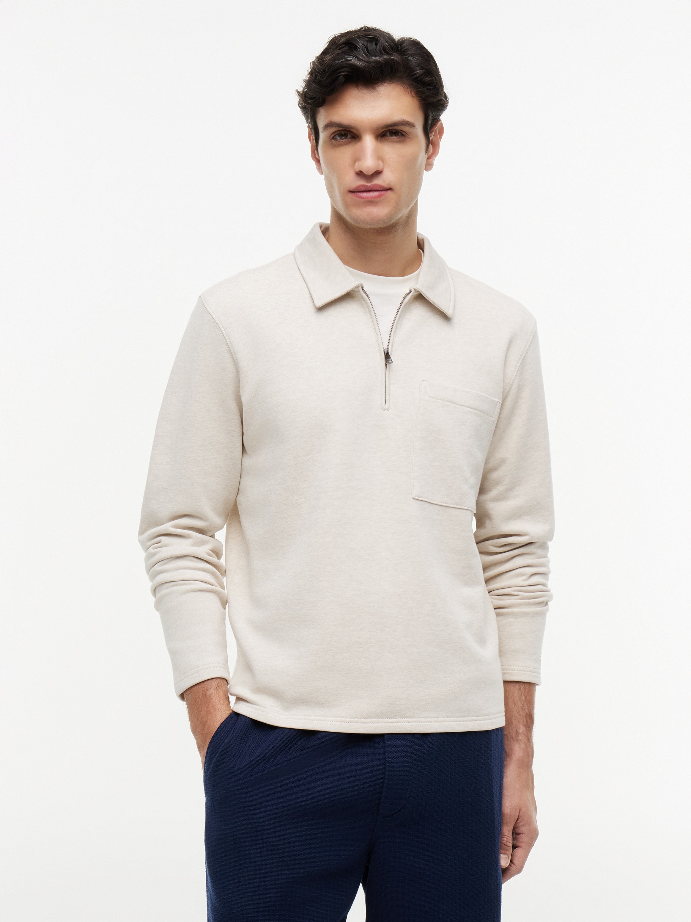 Image of Tommy Hilfiger Sweatshirt "ESSENTIAL TERRY POCKET 1/4 ZIP"