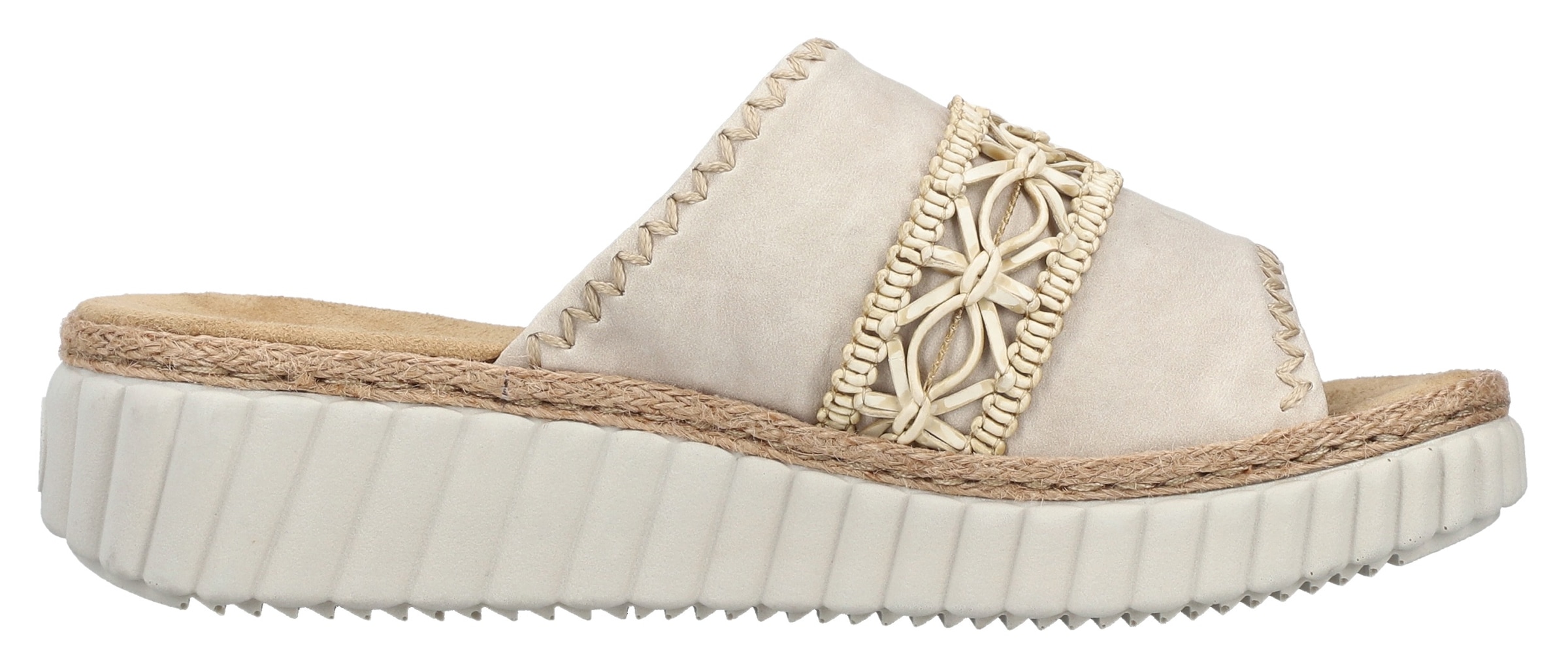 Rieker Pantolette  Sommerschuh, Strandschuh, Urlaubschuh, Hausschuh mit softer Innensohle