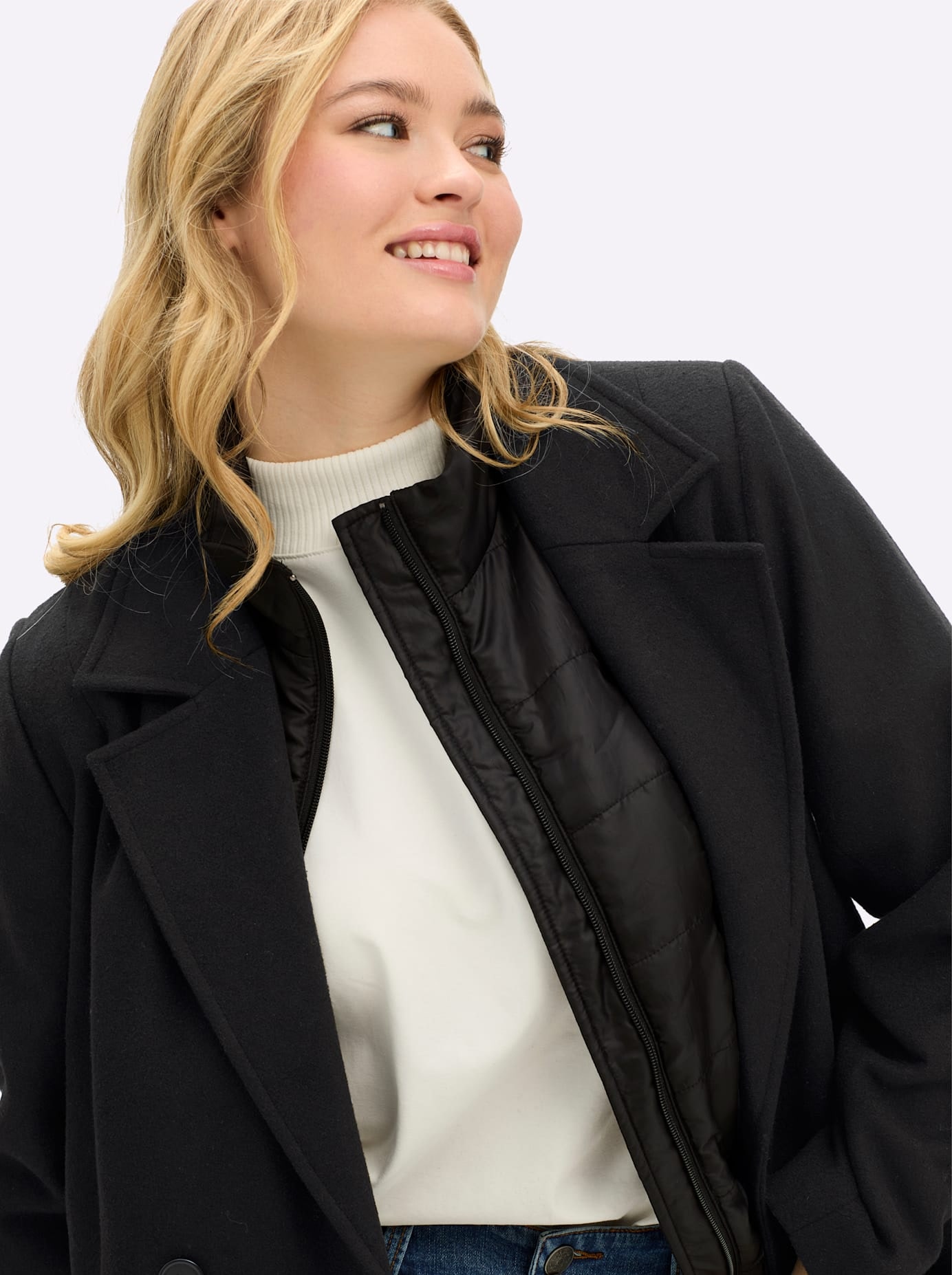 Sheego Cabanjacke ohne Kapuze