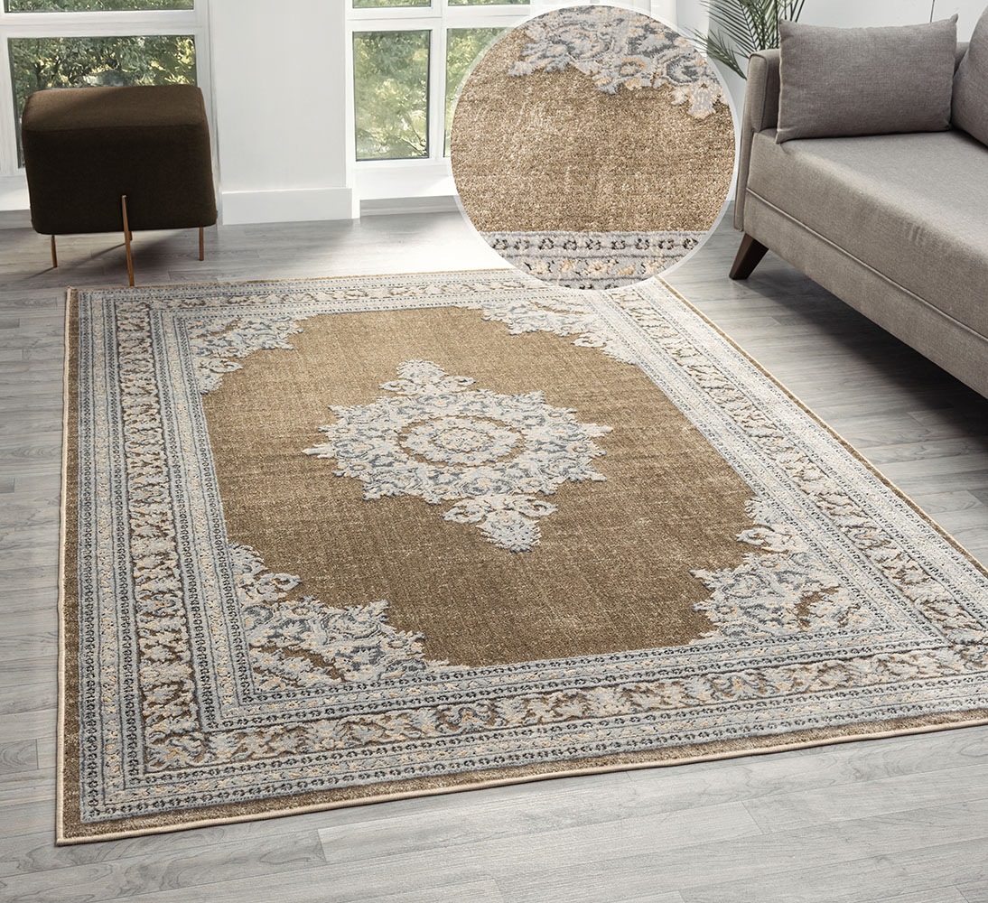 Image of GOODproduct Teppich "Banli, Vintage-Look, Orient-Optik" rechteckig 9 mm Höhe dezenter Glanz, Schrumpf-Garn-Effekt, Wohnzimmer, Schlafzimmer