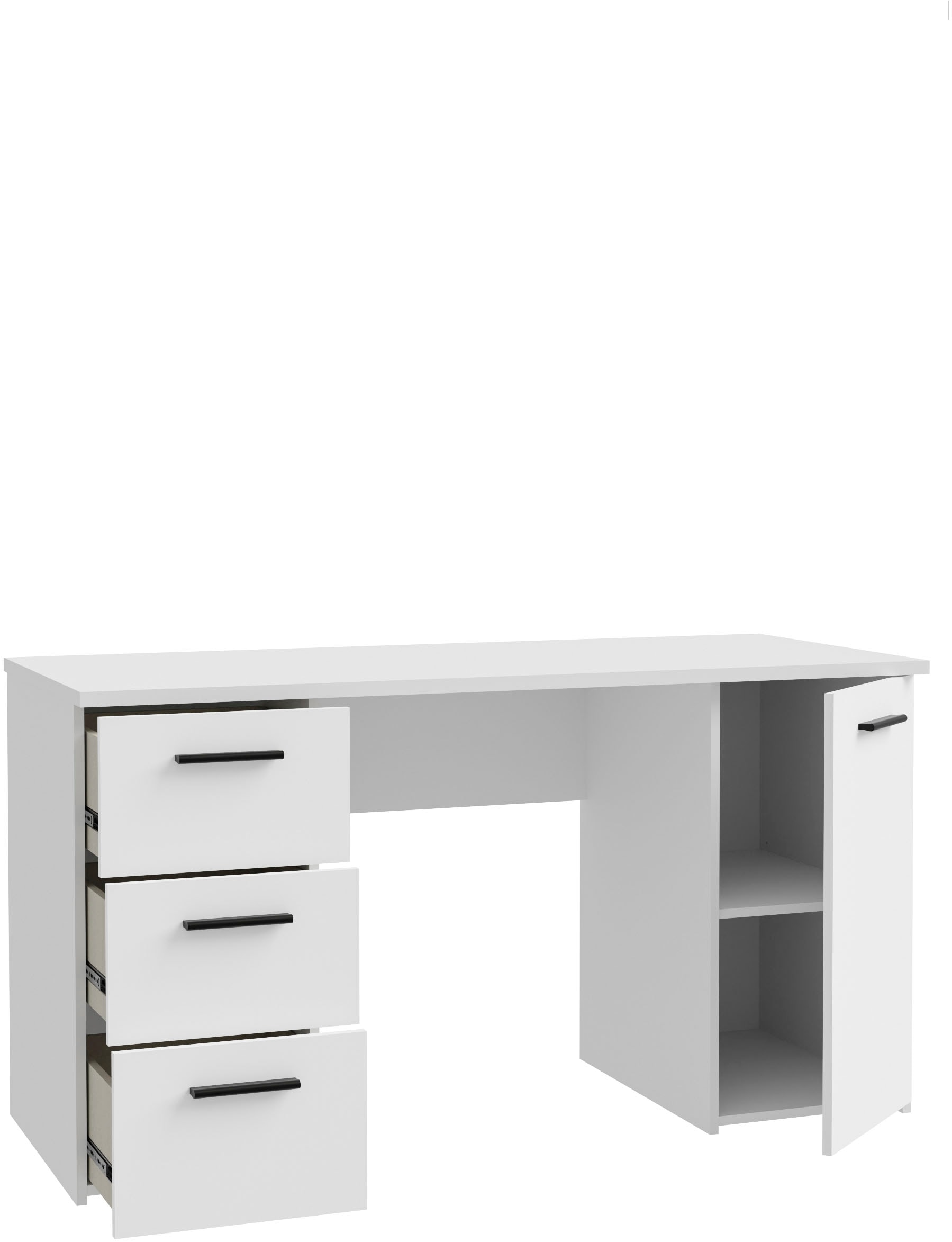 FORTE Schreibtisch »Neuss« mit 3 Schubladen & 1 Tür, funktional, Breite 138 cm