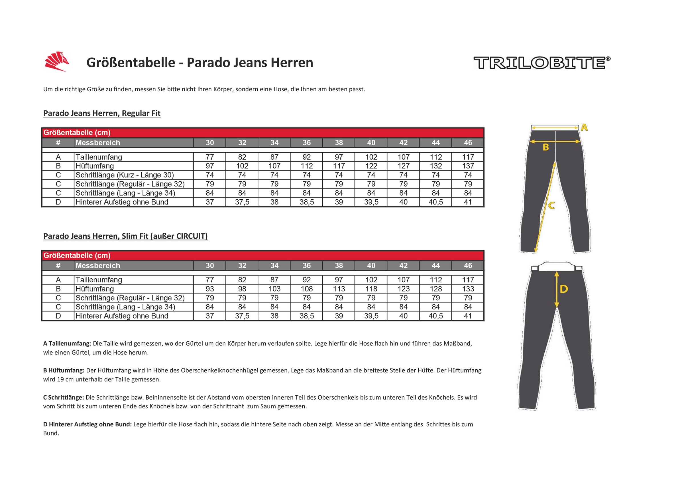 Trilobite Motorradhose »Parado«, inkl. Protektoren