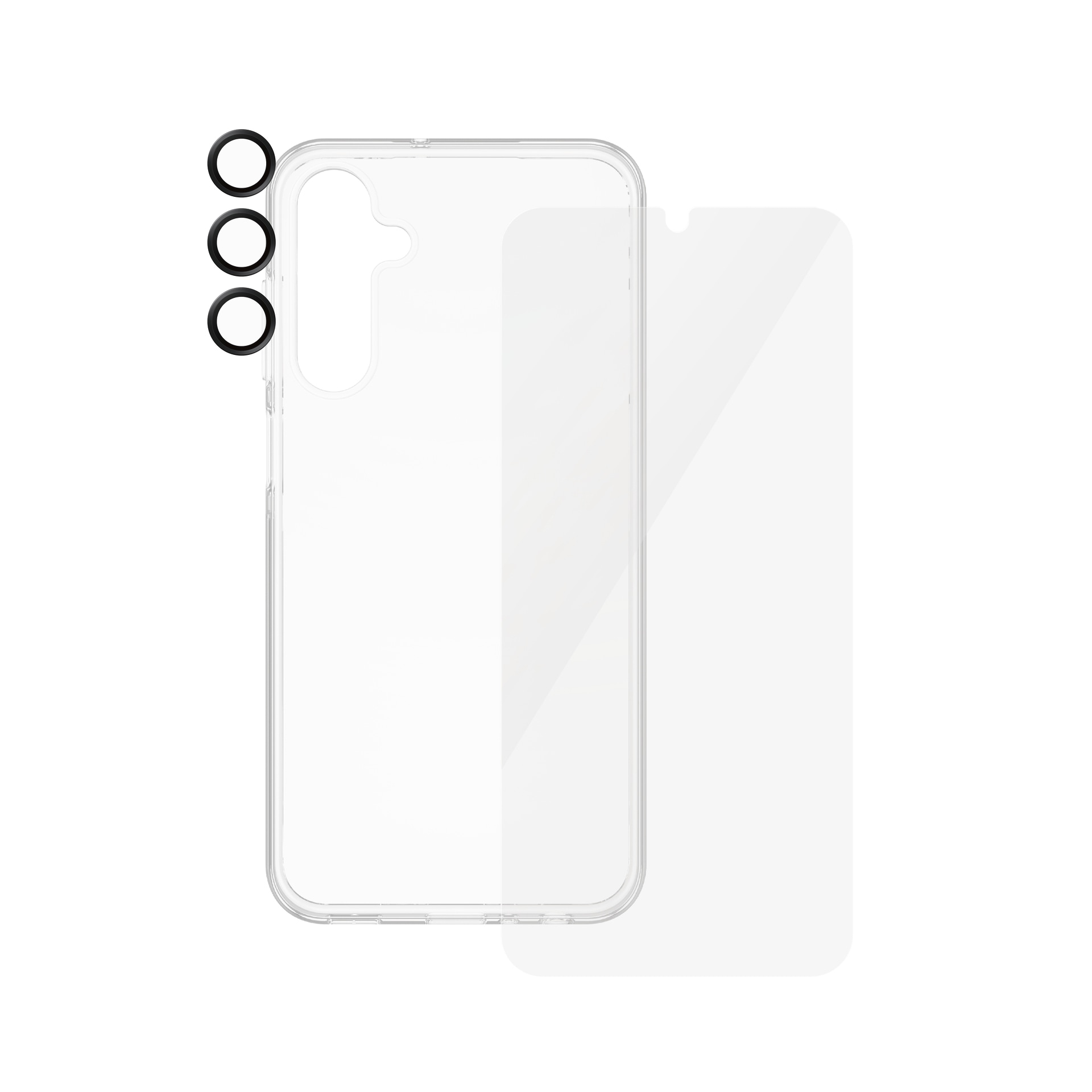 SAFE by PanzerGlass Displayschutzglas »3-in-1 Bundle Set Screen Protector, Case und Camera Lens Protector« für Samsung Galaxy A25 5G Bildschirmschutz, Kameraschutz, Backcover, Rundumschutz, 360 Grad