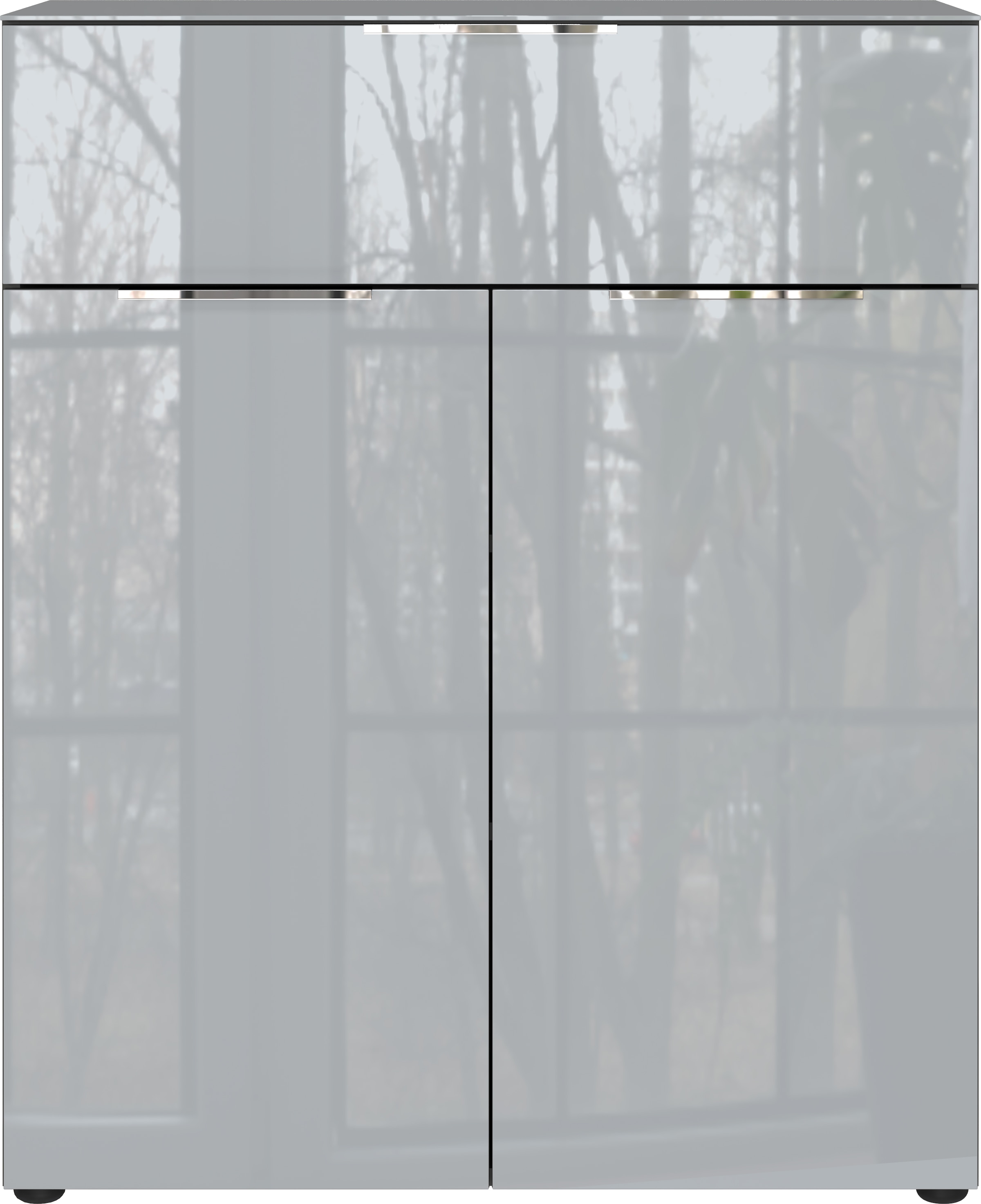 Kombikommode »Oakland«, Breite 83 cm, Fronten und Oberboden mit Glasauflage