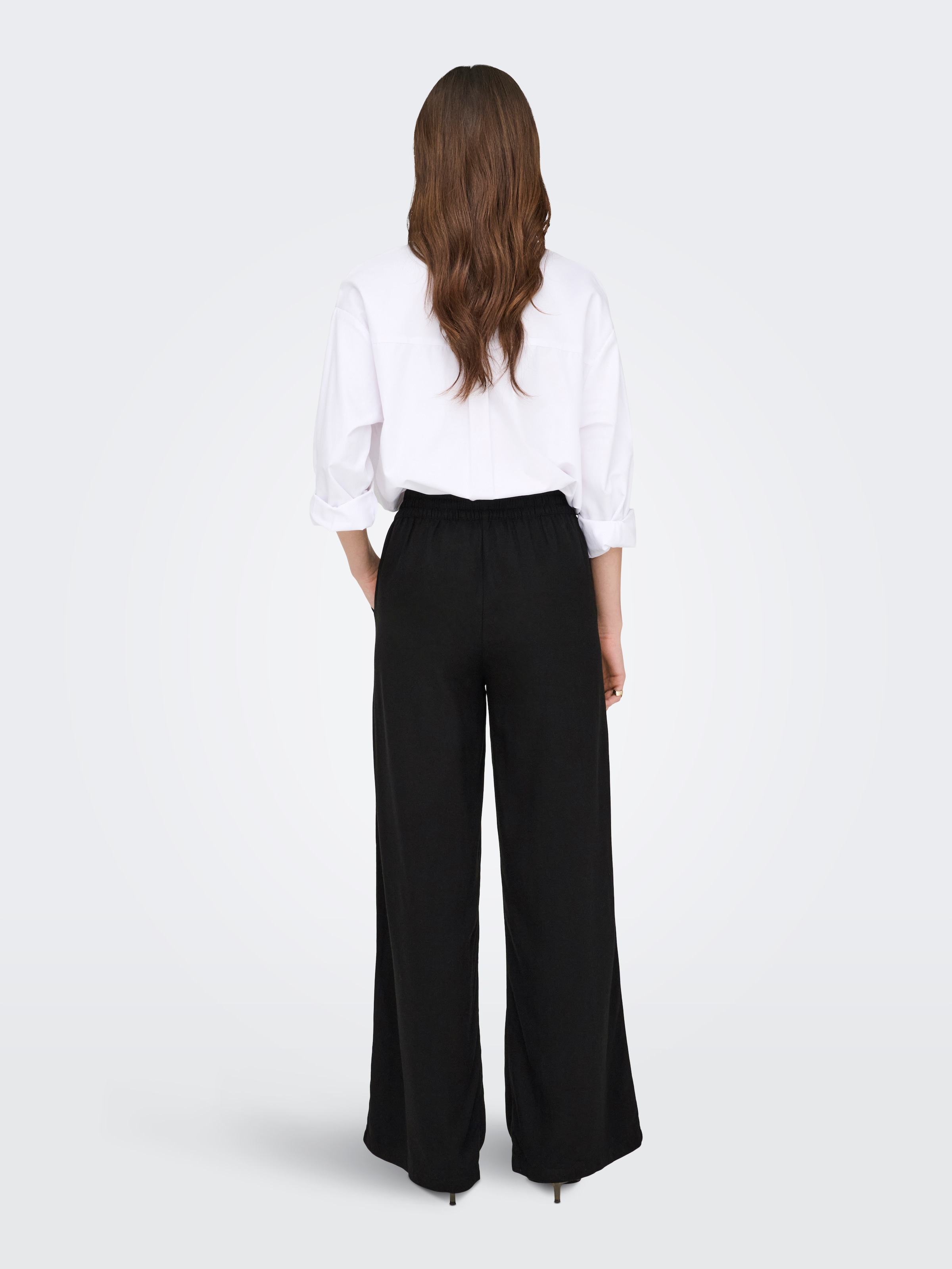 JDY Pantalon à enfiler »JDYSAY LINEN HW WIDE PANT WVN NOOS«  Sommerhose mit Leinen
