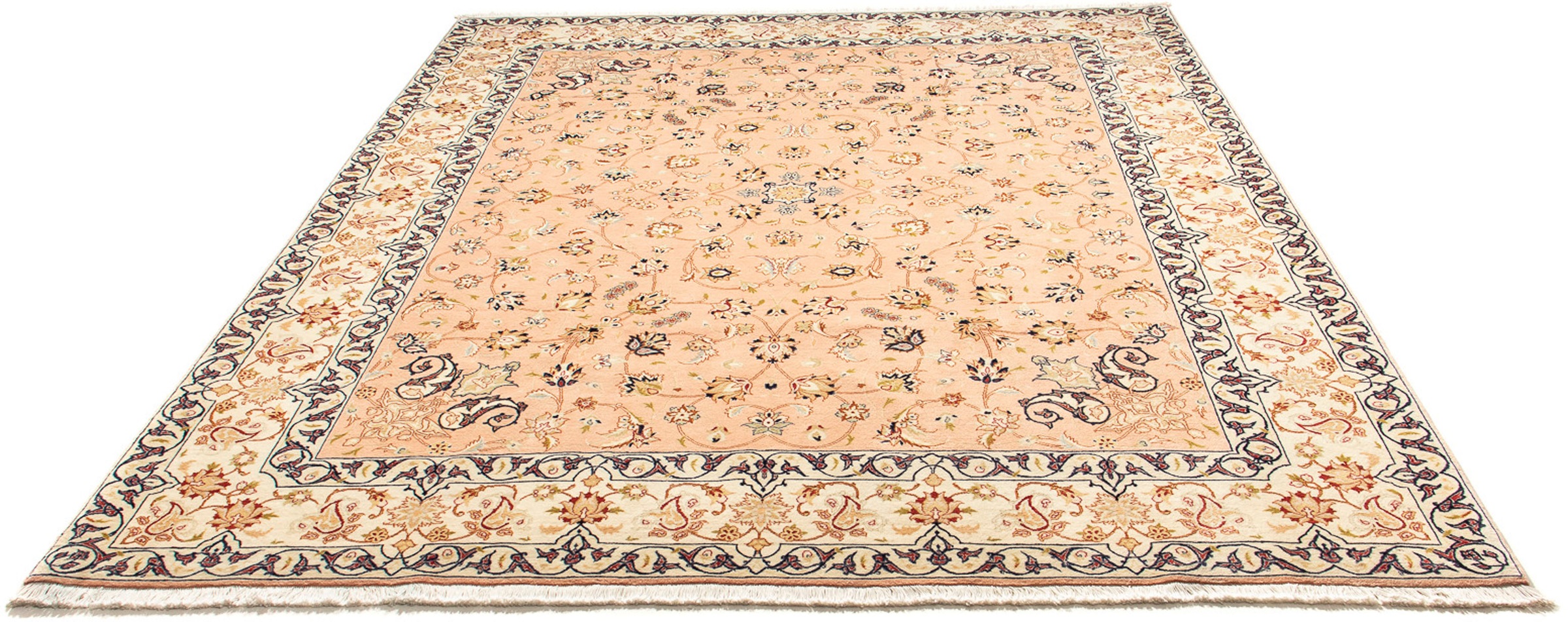 Image of morgenland Orientteppich »Perser - Täbriz - Royal - 244 x 203 cm - hellbraun«, rechteckig, 7 mm Höhe, Wohnzimmer, Handgeknüpft, Einzelstück mit Zertifikat bei Ackermann Versand Schweiz