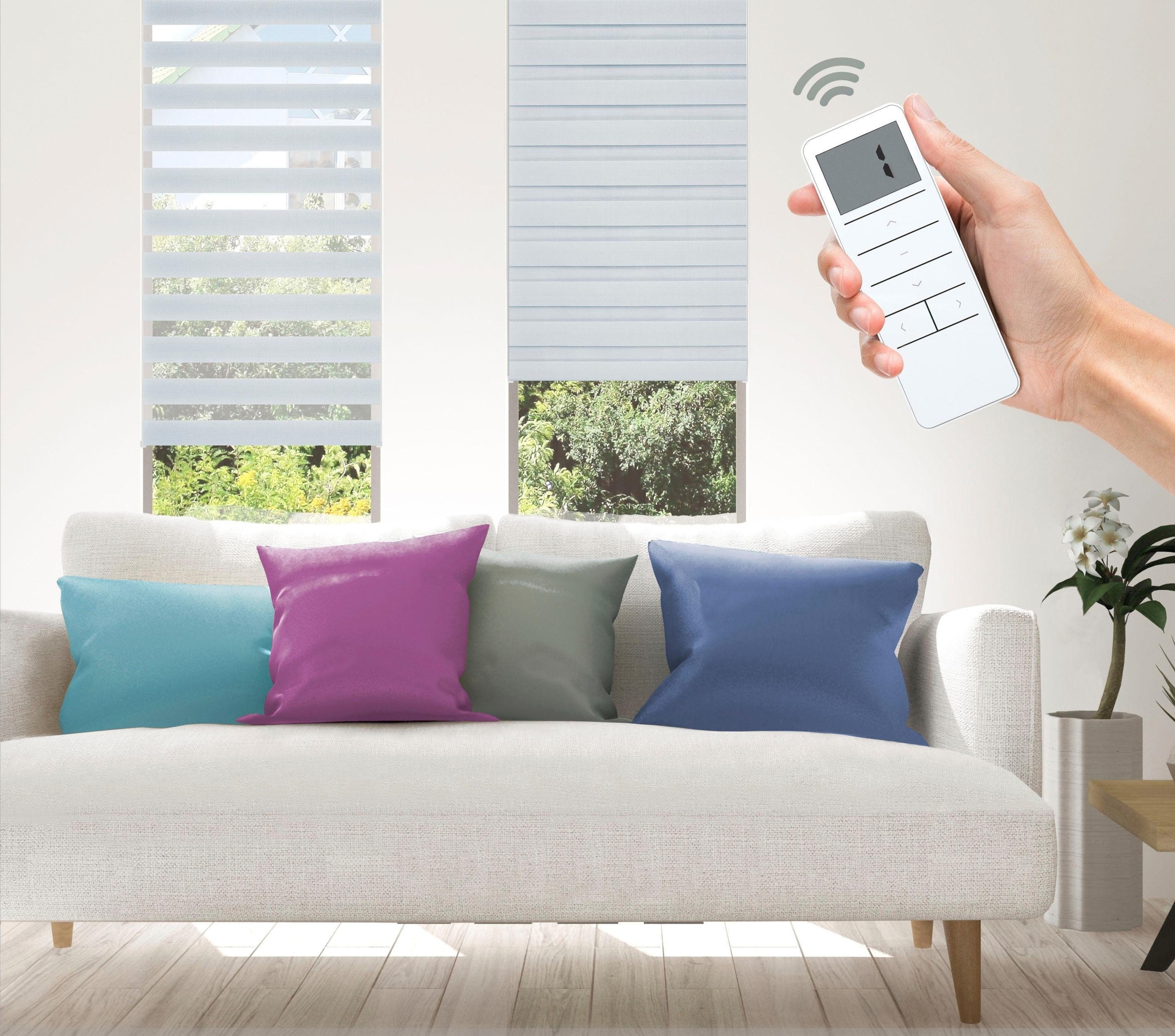Image of Good Life Elektrisches Rollo "Aline - SMART HOME" Lichtschutz ohne Bohren mit Fernbedienung