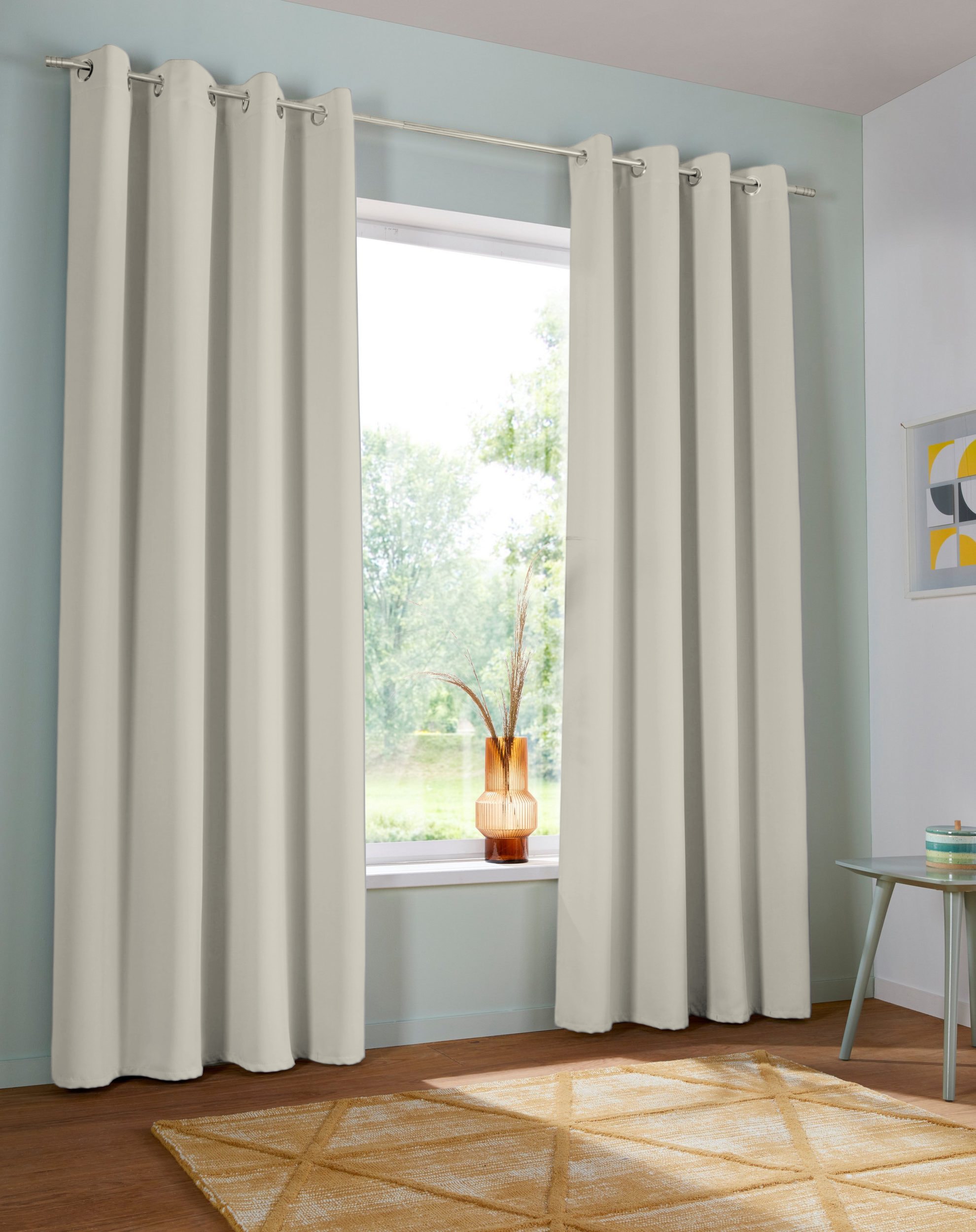 GOODproduct Verdunkelungsvorhang »Solana« Ösen 2 Stk. tlg. 2-er Set, Breite 140 cm, einfarbig