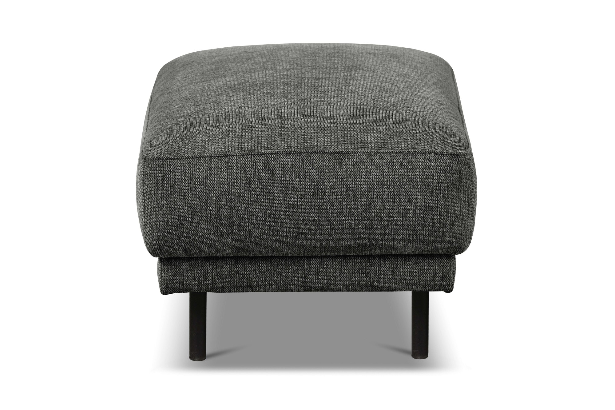 GOODproduct Polsterhocker »Sveeva, 73x57 cm, schwarze Metallfüsse« langlebiger Webstoff, viele Farben zur Auswahl