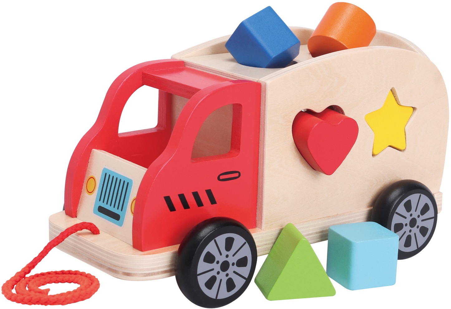 Image of New Classic Toys® Nachziehfahrzeug »Educational, Zieh- Und Sortierspiel Lkw - 6 Steine«, aus Holz bei Ackermann Versand Schweiz