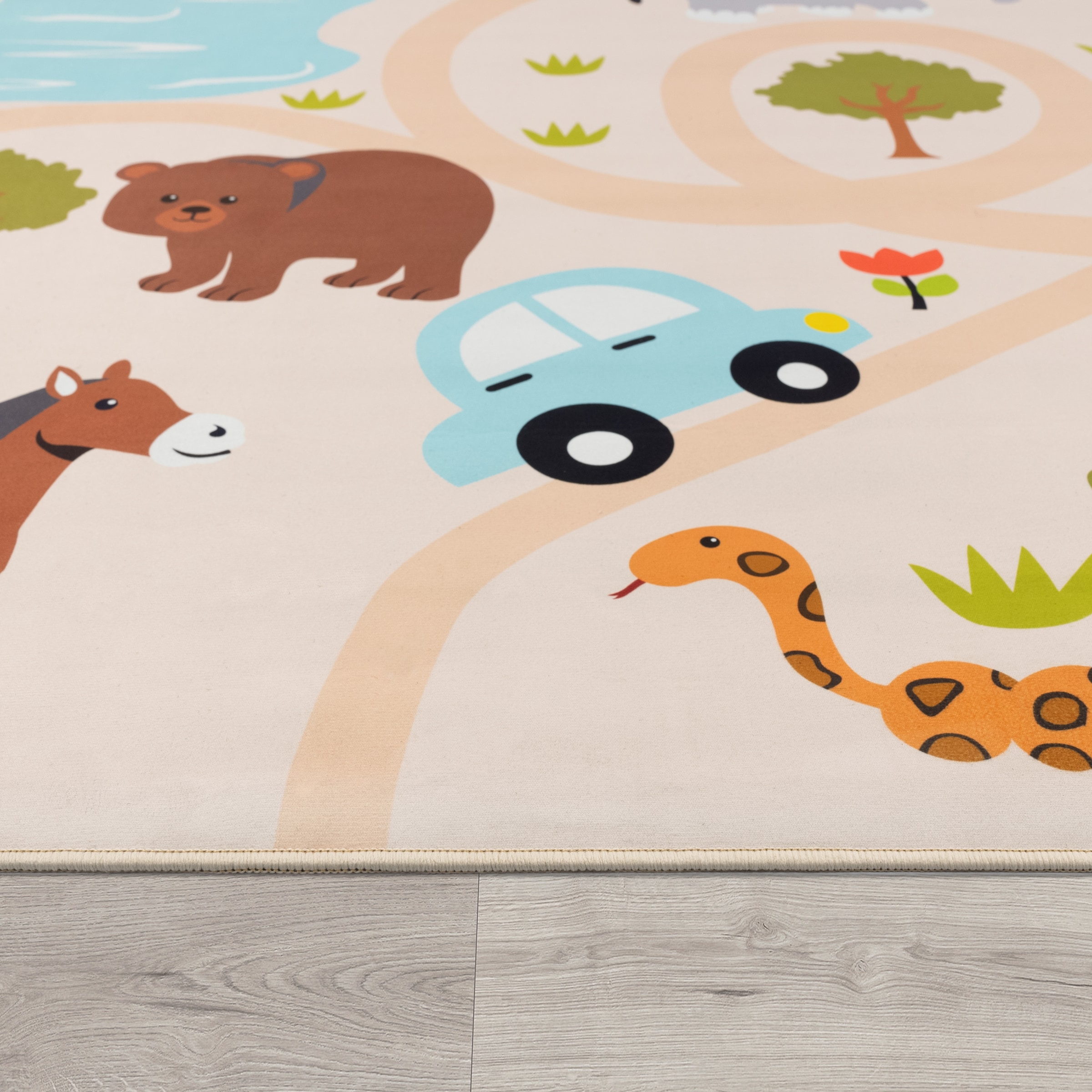 Paco Home Kinderteppich »Bino 580«, rechteckig, Spielteppich, Motiv Strasse  & Autos, Kinderzimmer kaufen