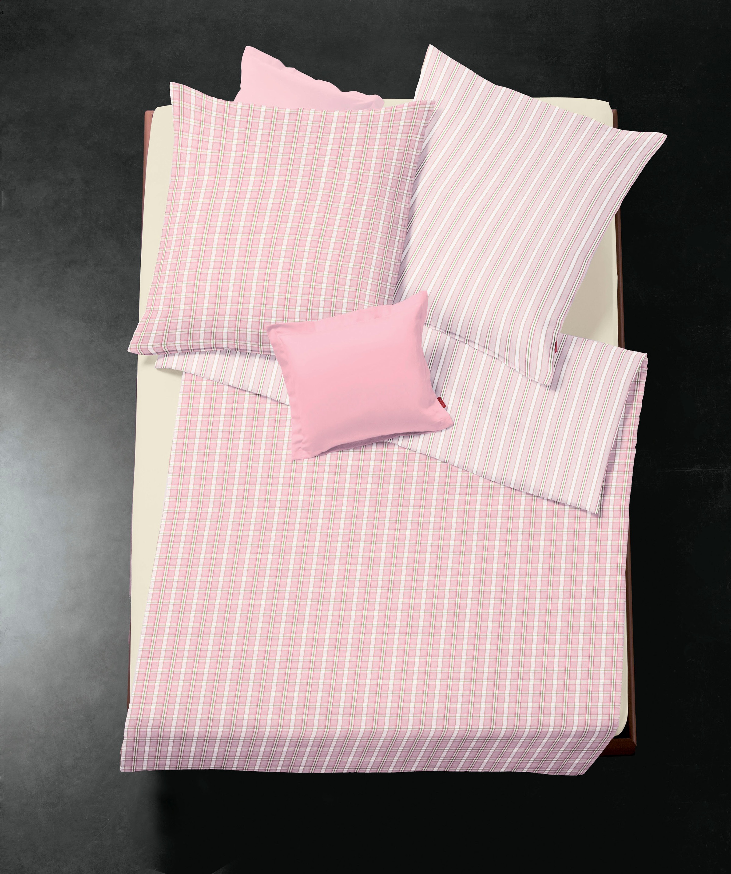 Image of fleuresse Kissenbezug »Boston 182074«, (2 St.), reduzierte Streifen und klassische Karos bei Ackermann Versand Schweiz