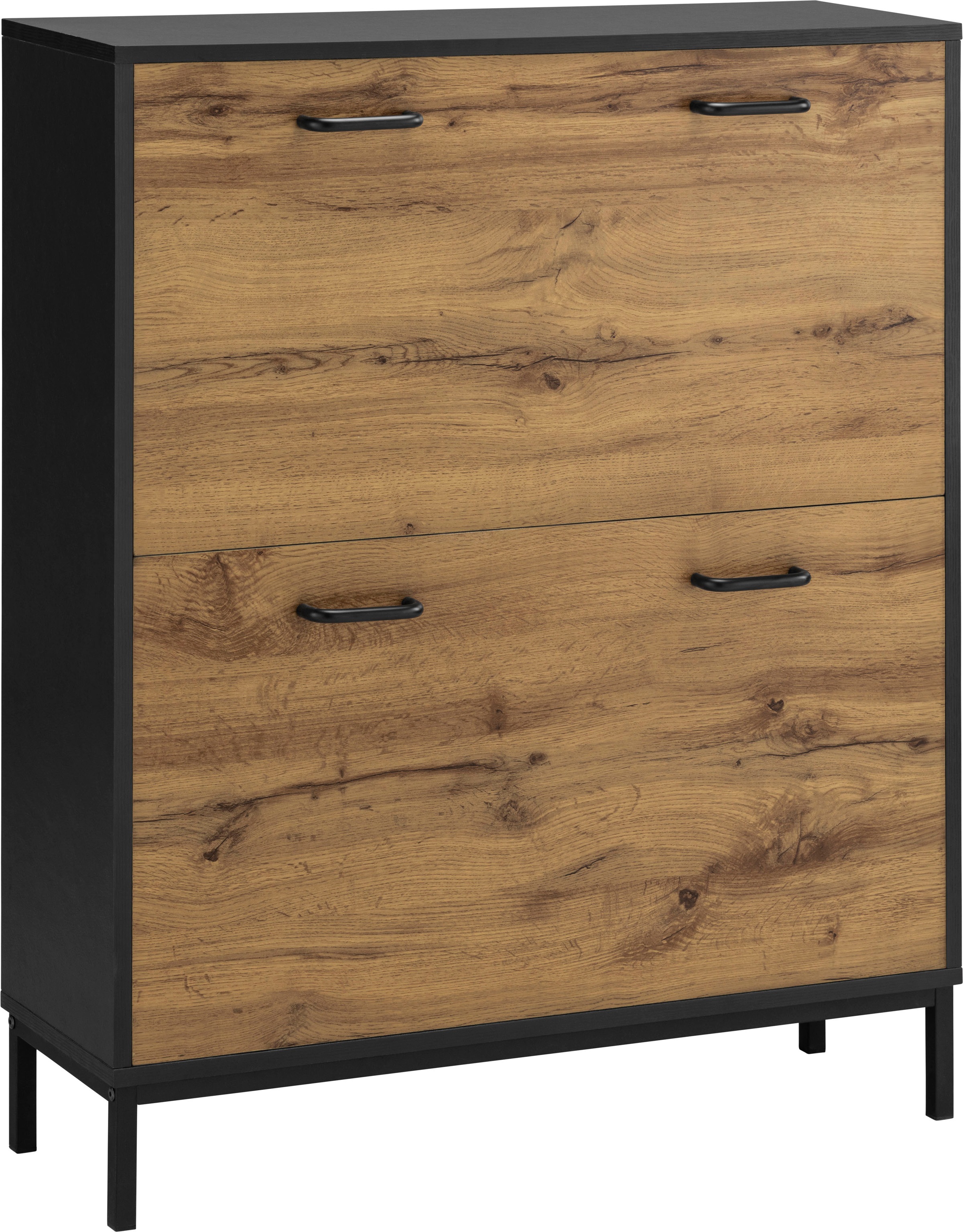 Image of Places of Style Schuhschrank »Rocco«, mit 2 Klappen, mit Platz für 15-18 Paar Schuhe, Griffe aus Metall, Breite 80 cm, Höhe 100,5 cm bei Ackermann Versand Schweiz