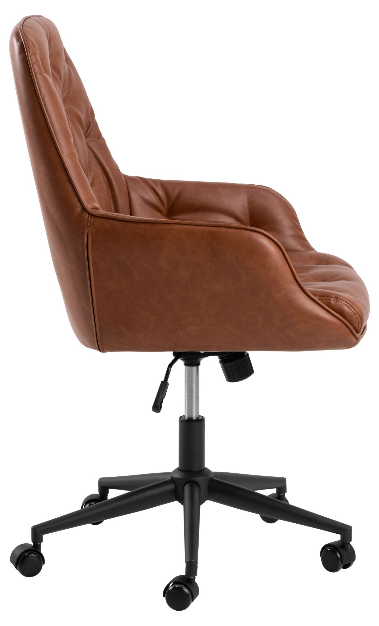 ACTONA GROUP Schreibtischstuhl »Erik« () Schreibtischstuhl, PU retro Cognac, 5 Stern Gestell matt schwarz