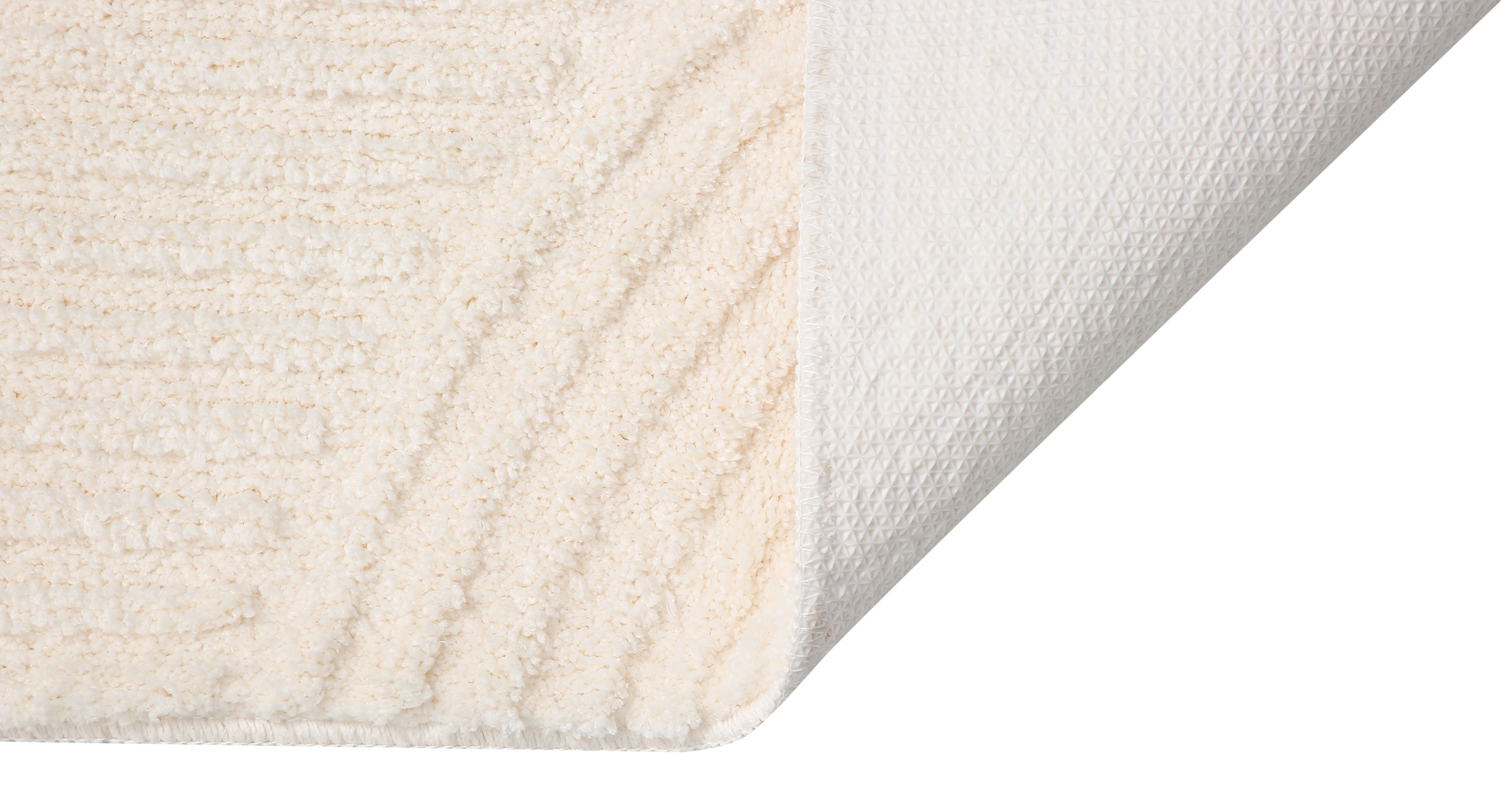 my home Badematte »Ognon, Scandi, Boho, modernes Muster«, rutschhemmend beschichtet, fussbodenheizungsgeeignet-schnell trocknend-strapazierfähig, Badteppich, Uni Farben, Hoch-Tief-Effekt