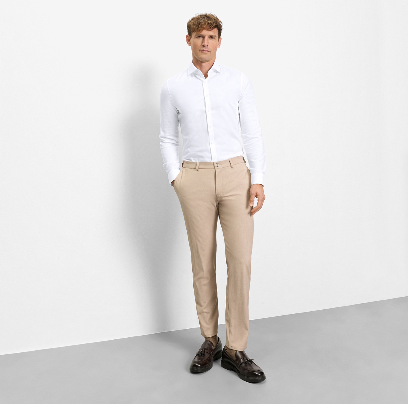 OLYMP Langarmhemd »No 6 six« Royal Kentkragen, Businesshemd, super slim fit