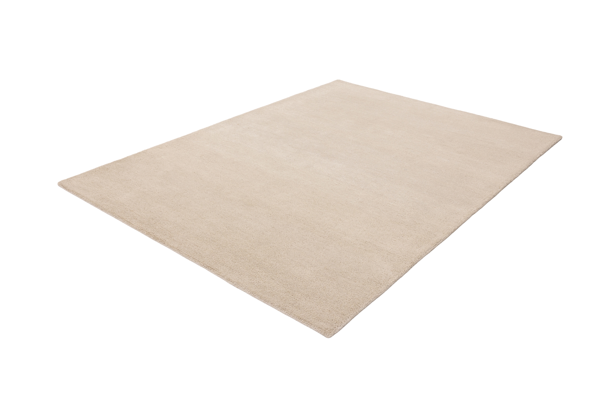 GOODproduct Wollteppich »Gabbo Natur, Handgefertigt, Teppich, reine Wolle, meliert« rechteckig 14 mm Höhe reine Wolle, Uni, Wohnzimmer, Schlafzimmer, Esszimmer