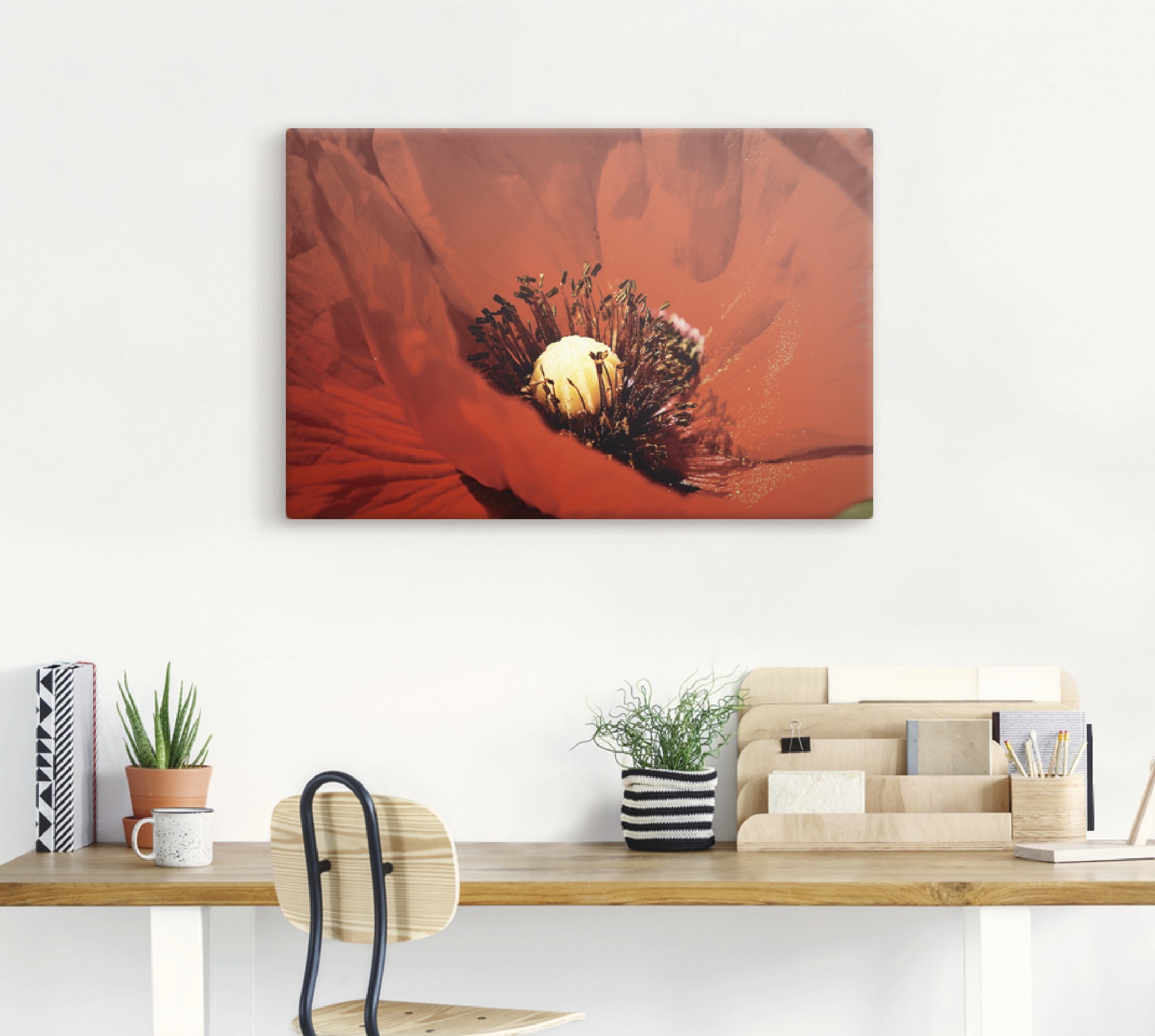 Artland Wandbild »Roter Mohn«, Blumen, (1 St.), als Alubild, Leinwandbild, Wandaufkleber oder Poster in versch. Grössen