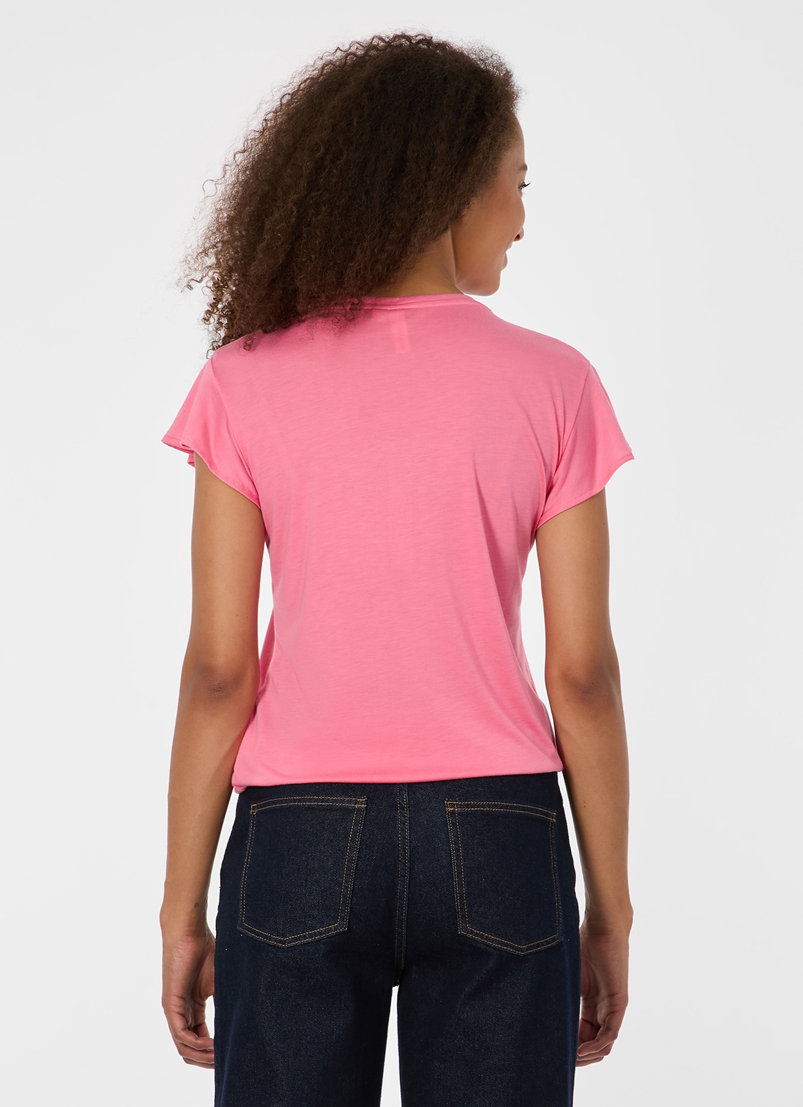 Ragwear V-Shirt mit kurzer Knopfleiste, aus Polyester und Viskose, in Jersey-Qualität