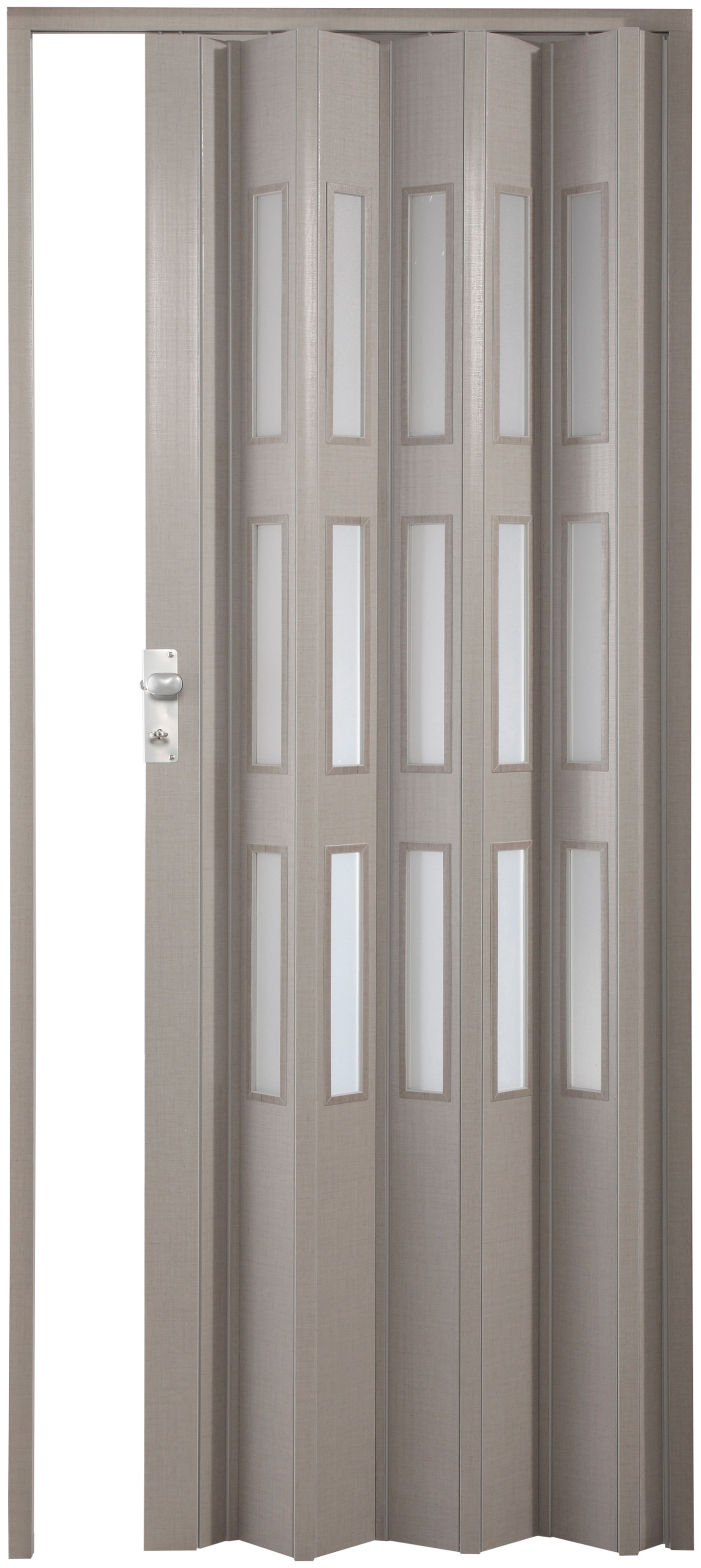 Image of Forte Falttür »Elvira«, Höhe nach Mass, grau gewebt mit satinierten Fenstern bei Ackermann Versand Schweiz