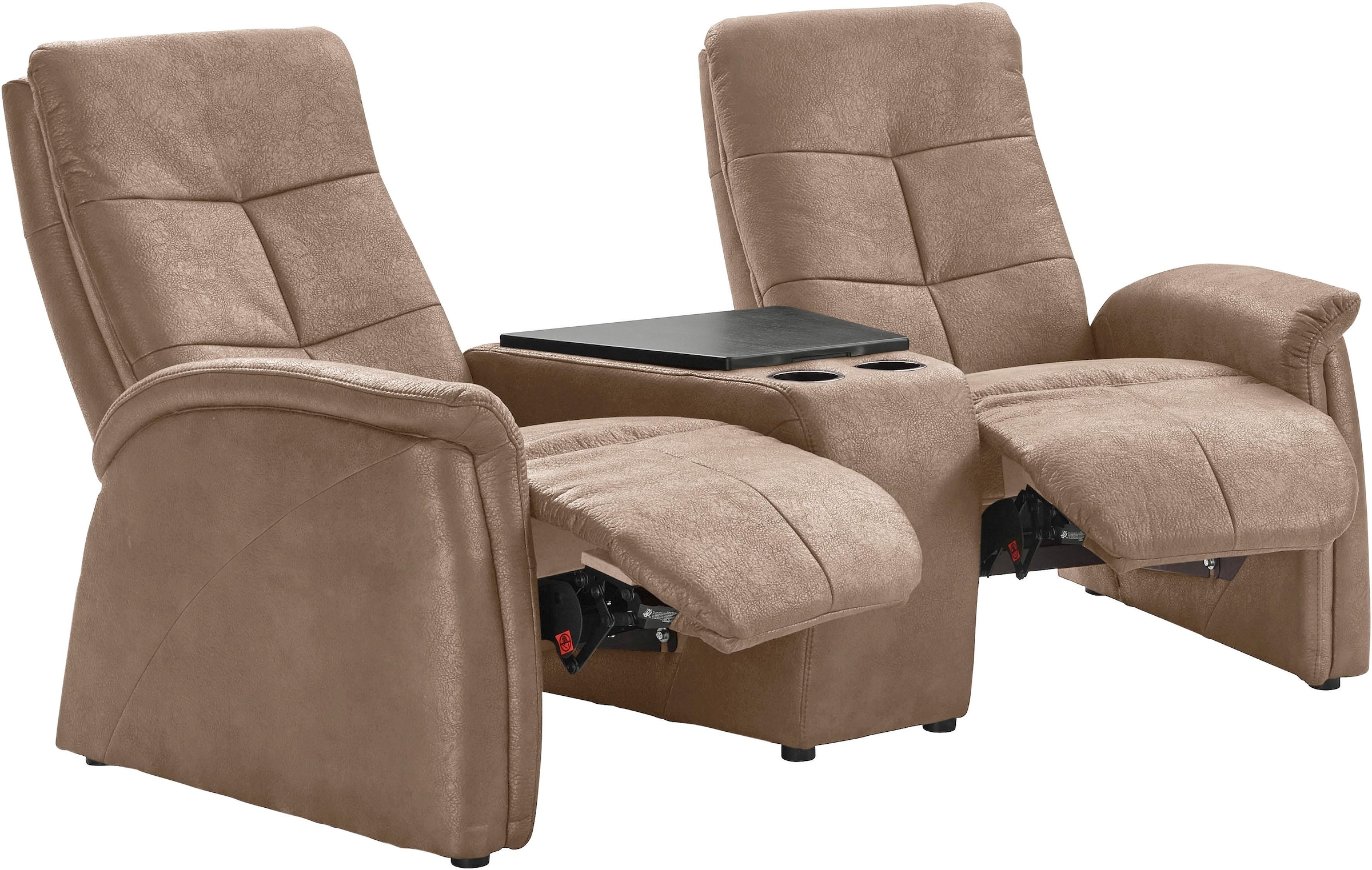 exxpo - sofa fashion 2-Sitzer »Tivoli, Kinosofa mit Relaxfunktion, mit Ablagetisch und Stauraum«, bequem und komfortabel