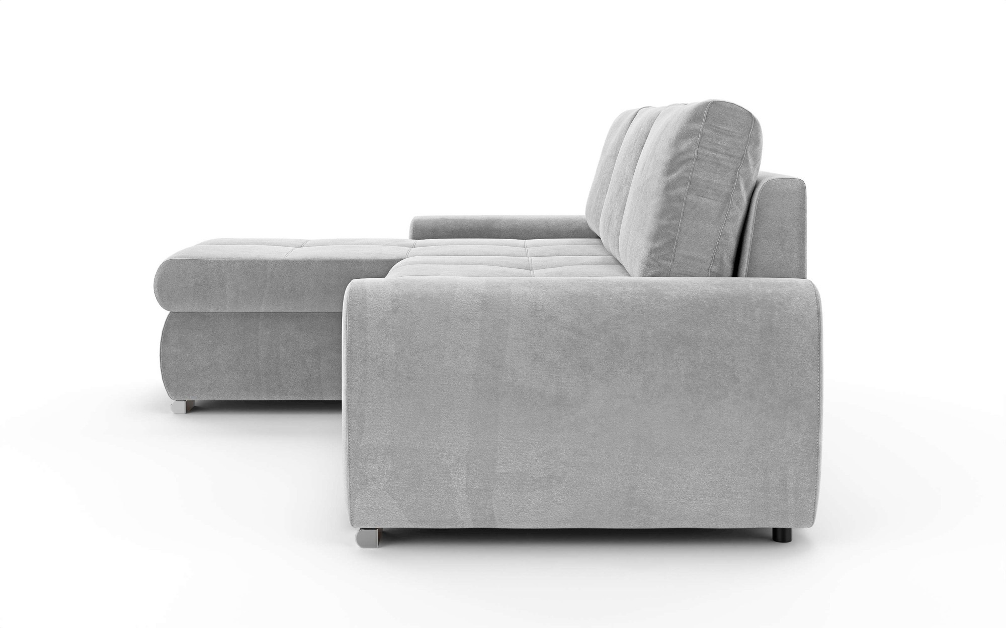 INOSIGN Ecksofa »HAVERHILL Schlafsofa mit Bettkasten, Masse B/H/T: 237/89/166 cm«, L-Form mit Recamiere links oder rechts bestellbar, Wellenunterfederung