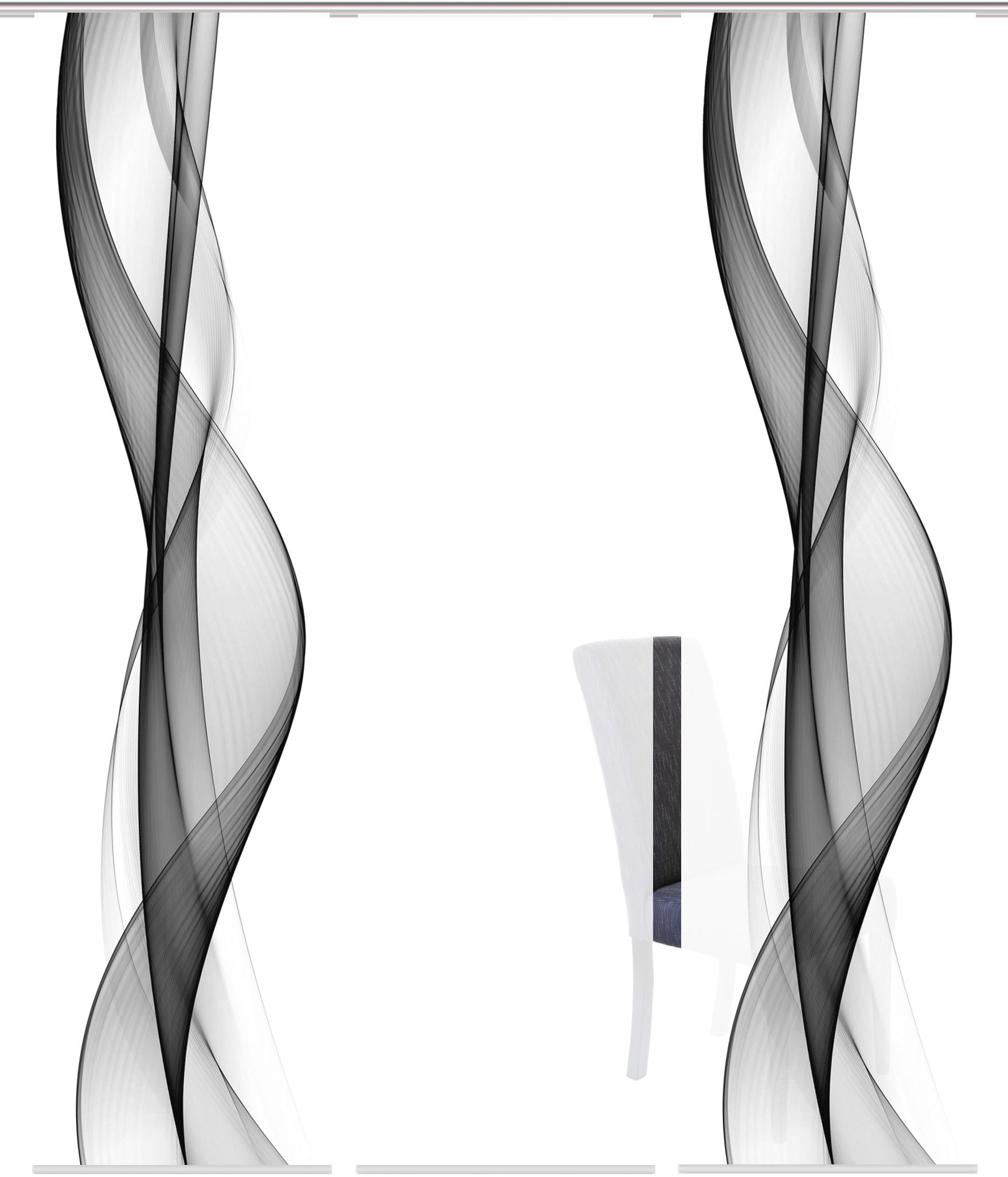 Image of HOME WOHNIDEEN Schiebegardine »WELLANA 3er SET«, (3 St.), Dekostoff-Seidenoptik, Digital bedruckt bei Ackermann Versand Schweiz