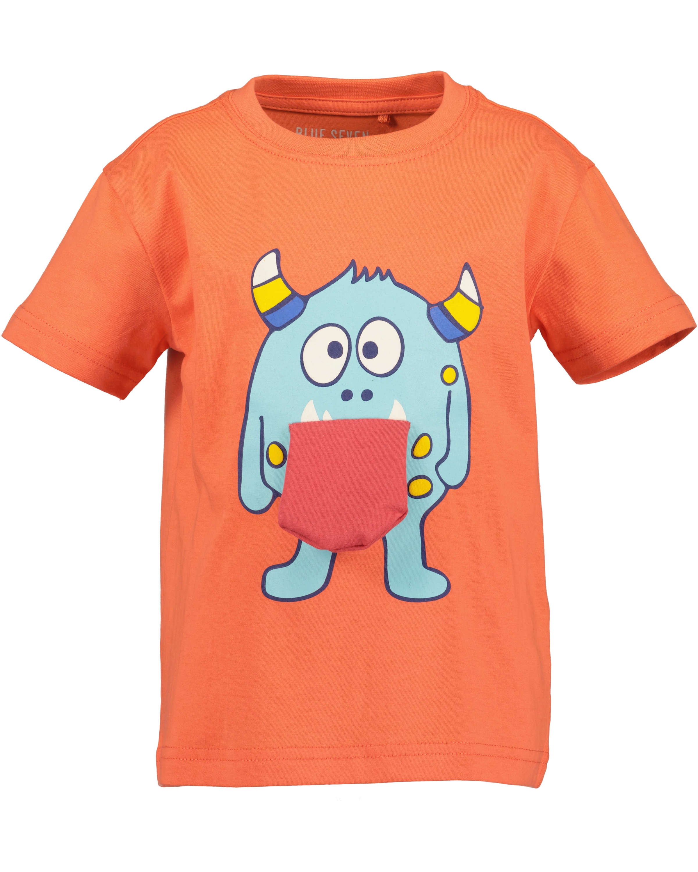 Blue Seven T-shirt mit Monster-Effekt, mit eingelassener Tasche, aus Baumwolle
