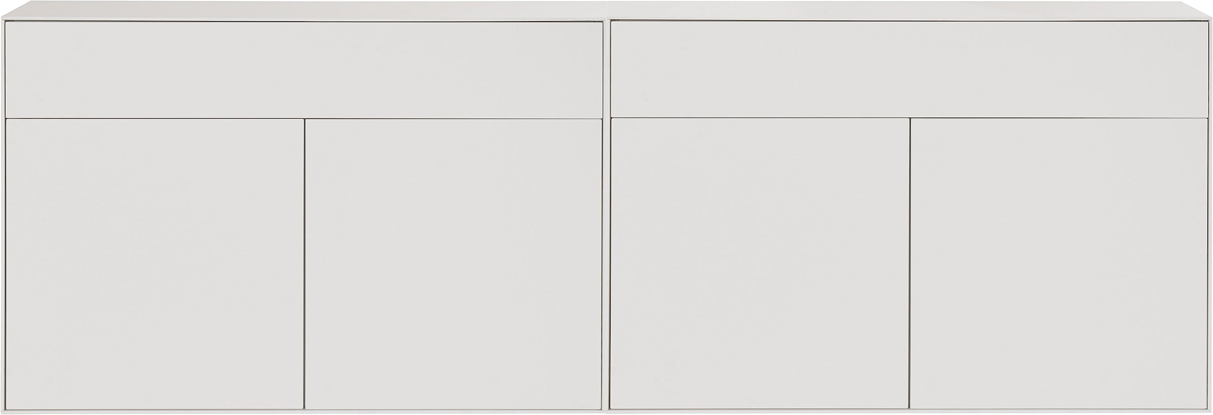 LeGer Home by Lena Gercke Sideboard »Essentials«, (2 St.), Breite: 224cm, MDF lackiert, Push-to-open-Funktion