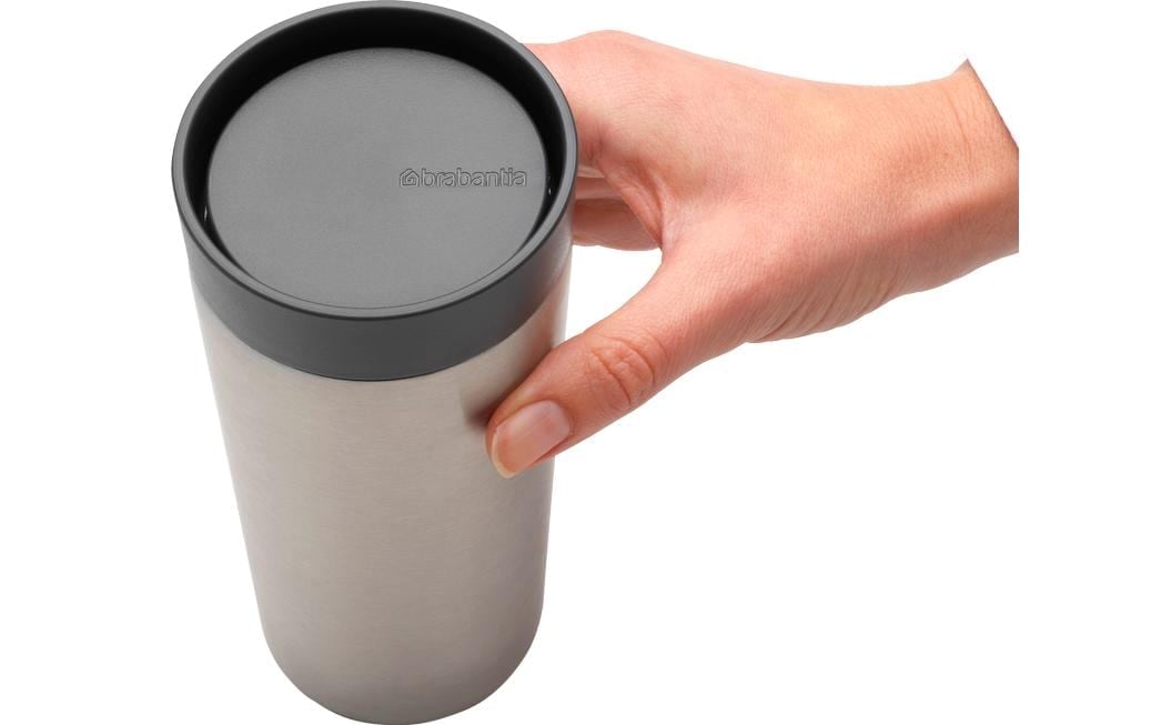 Brabantia Thermobecher »Make & Take 360 ml, Dunkelgrau/Silberfarben«