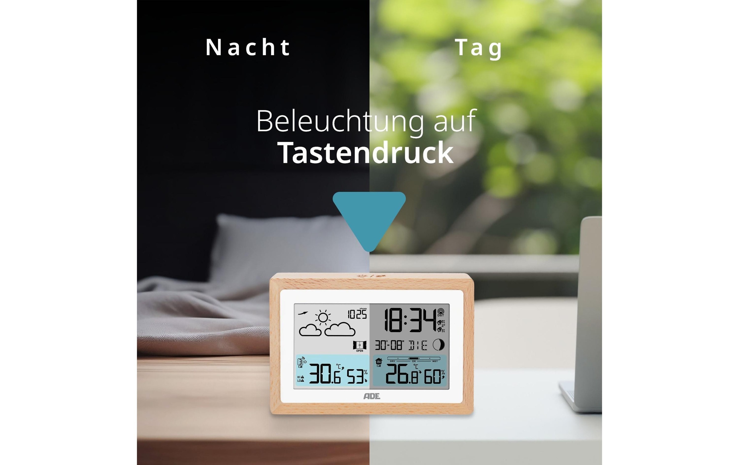 ADE Funkwetterstation »mit Funk-Aussensensor«