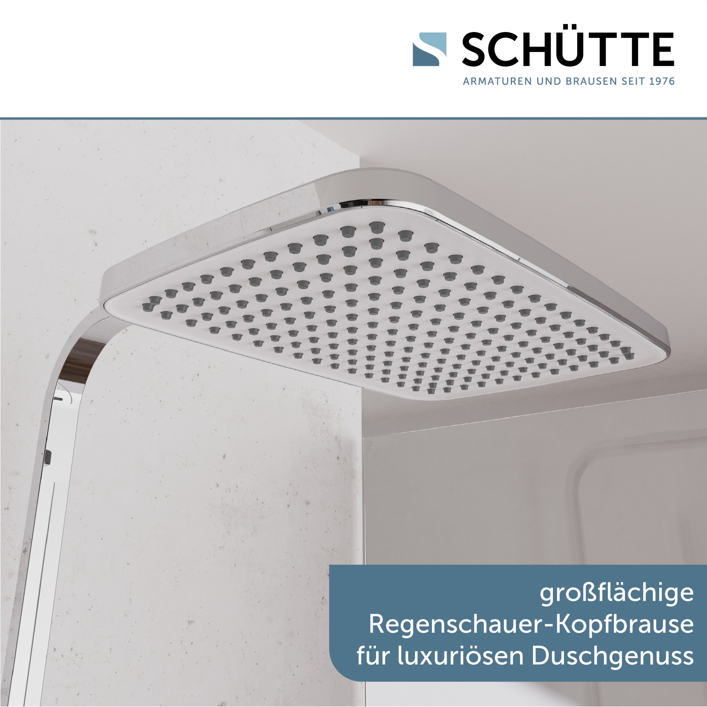 Schütte Duschsystem »GRAN CANARIA« Komplett-Set,  Regendusche 30x20 cm, Umsteller, Antikalk, 3 Strahlarten, Thermostat