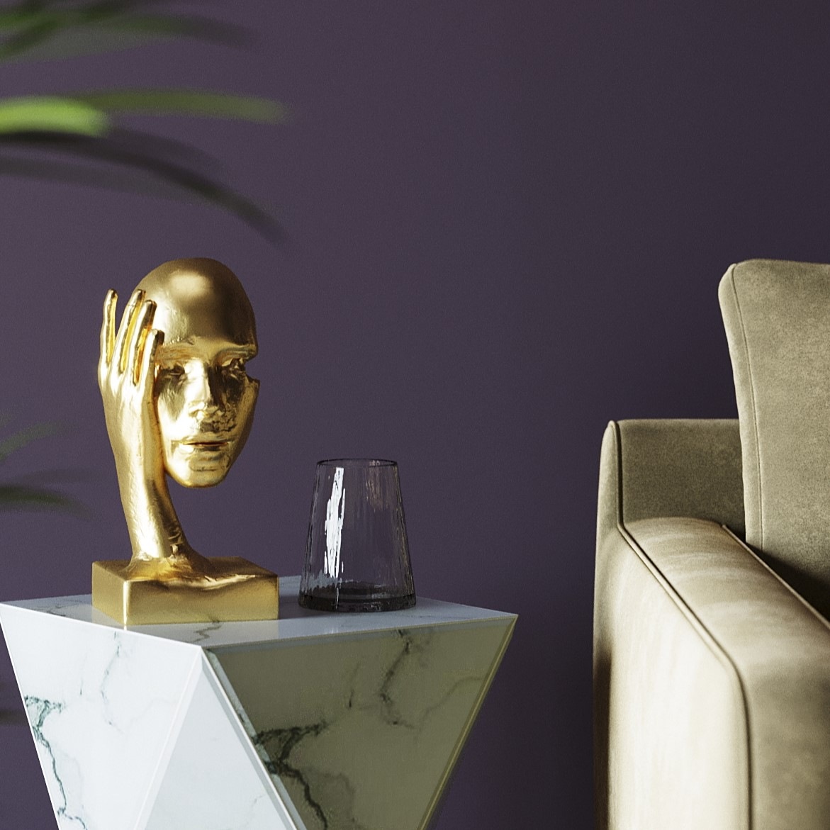 Kare Design Dekoobjekt »Deko Objekt In my Mind Gold 30cm«