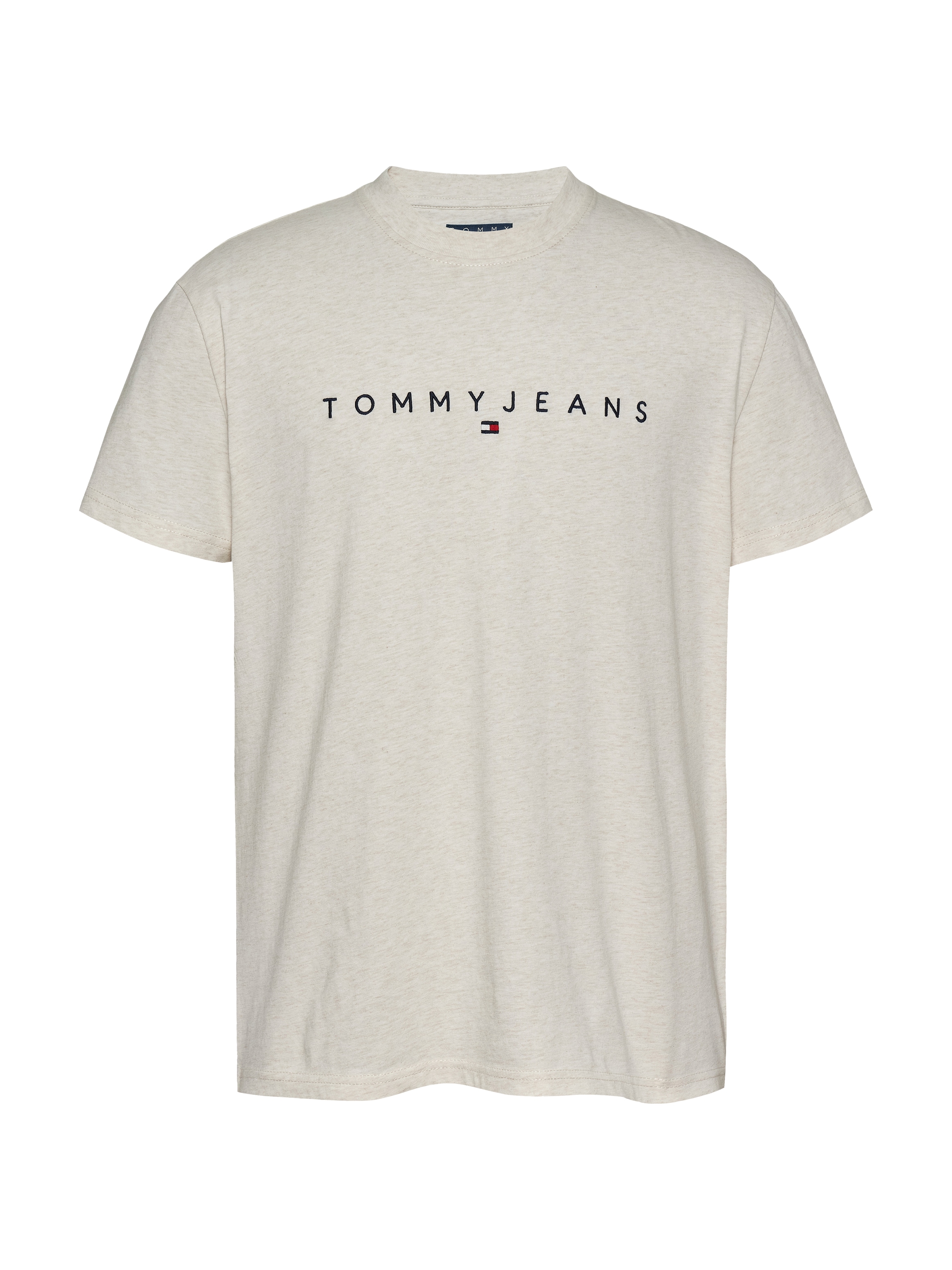 Tommy Jeans Plus Rundhalsshirt »TJM REG LINEAR LOGO TEE EXT«, in Grosse Grössen, Logodruck und Stickerei