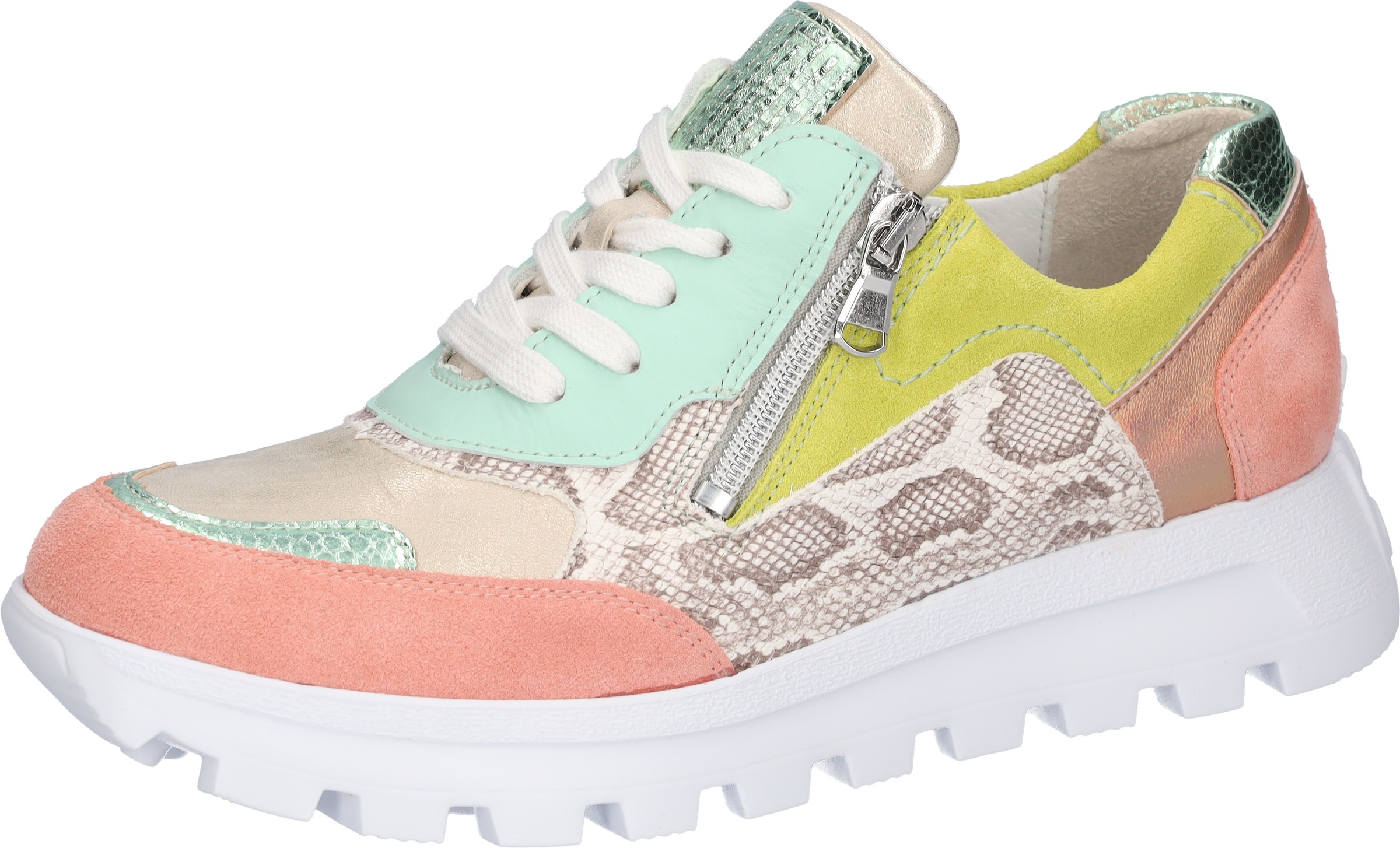 Image of Waldläufer Sneaker "H-AJALA" Schnürschuh, Halbschuh, Komfortschuh mit Reissverschluss, H-Weite