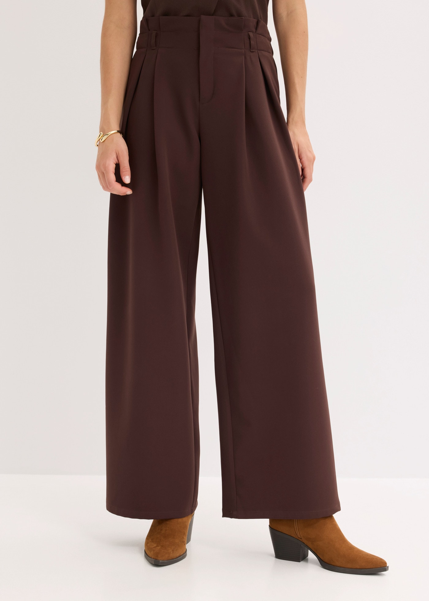 Image of bonprix Bundfaltenhose Loose Fit, mit Bundfalten, festlicher Stil