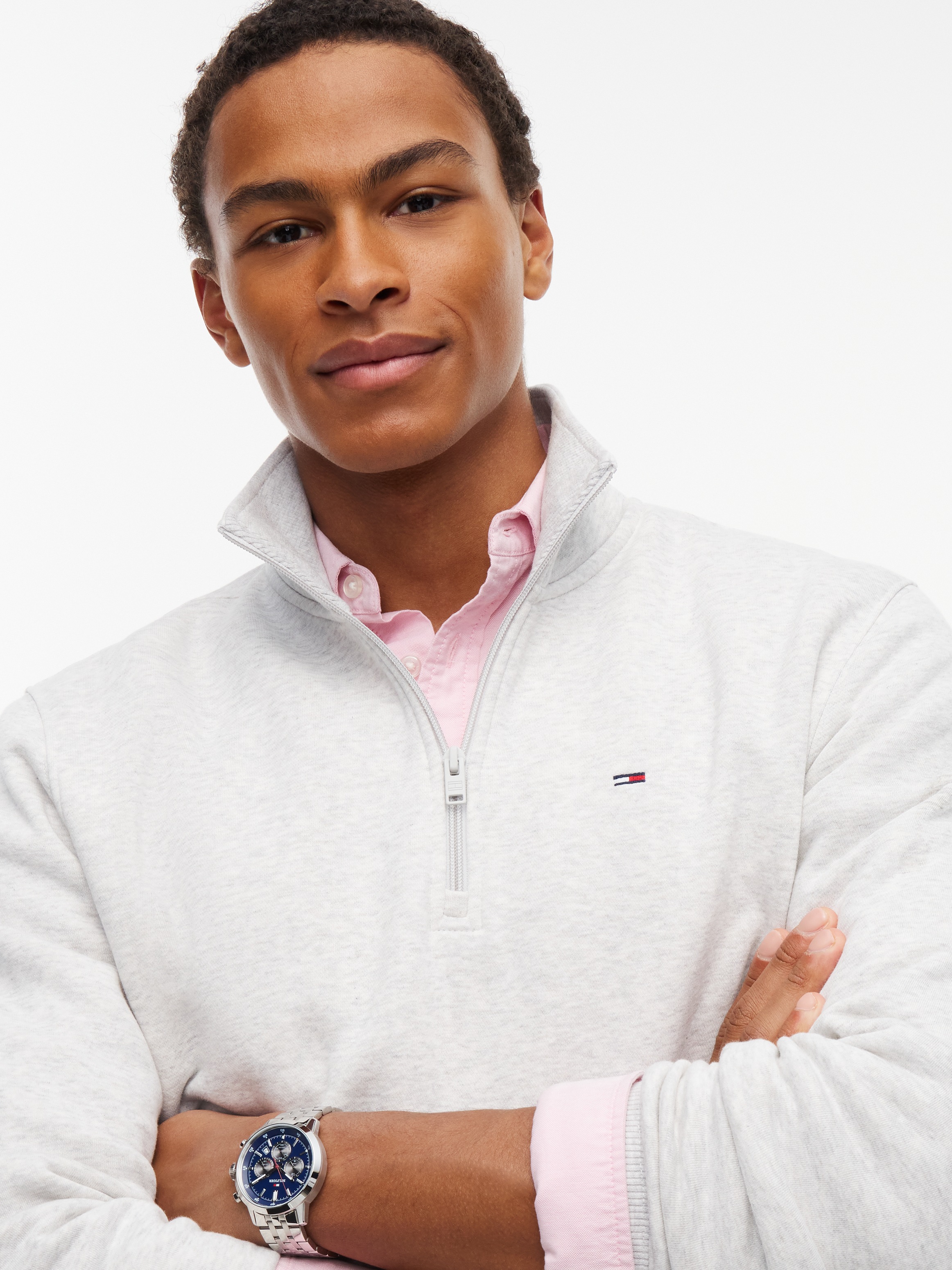 Tommy Jeans Sweatshirt »TJM REGULAR  FLEECE 1/4 ZIP MOCK NECK«, mit Fleece
